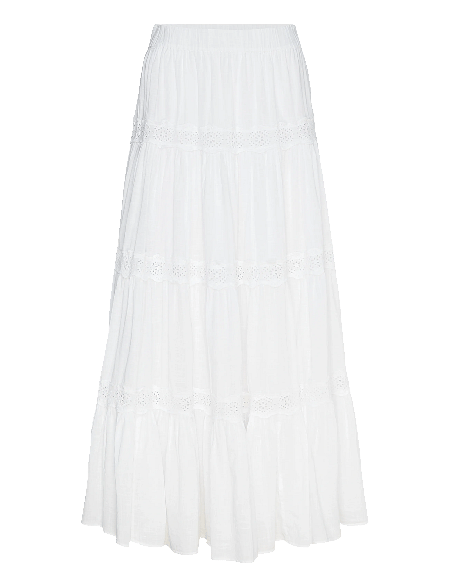 by Ti Mo - Cotton Slub Skirt - maxi röcke - 001 - white - 1