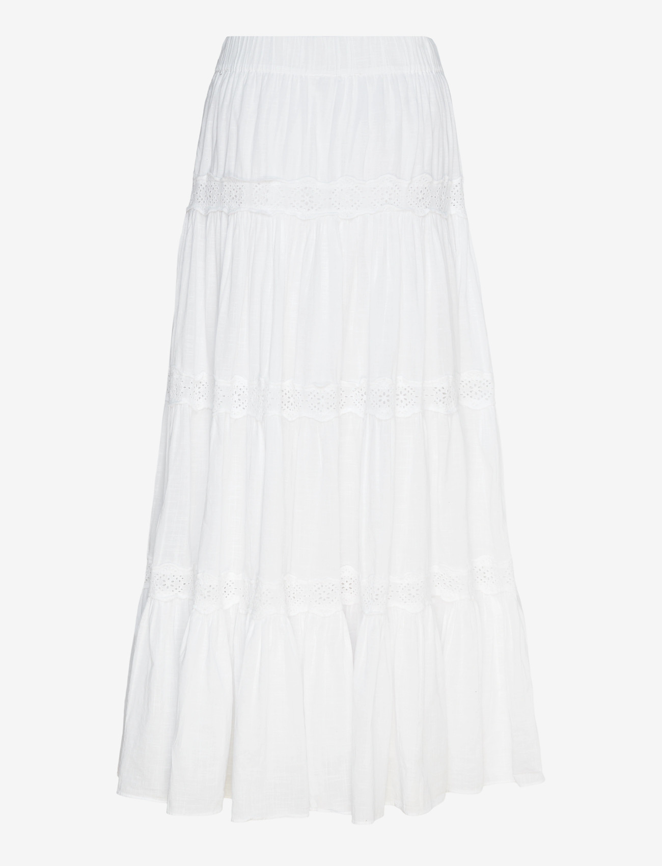 by Ti Mo - Cotton Slub Skirt - maxi skirts - 001 - white - 1