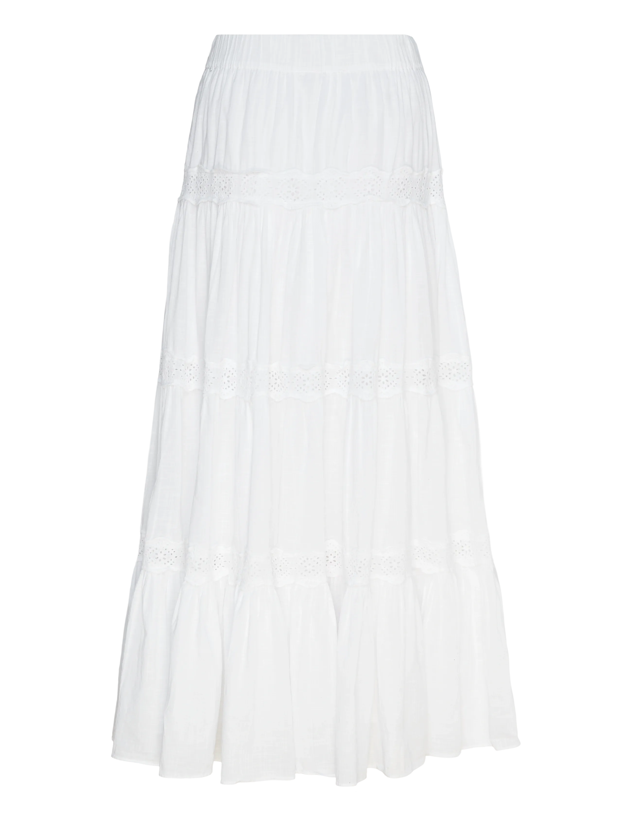 by Ti Mo - Cotton Slub Skirt - maxi röcke - 001 - white - 2
