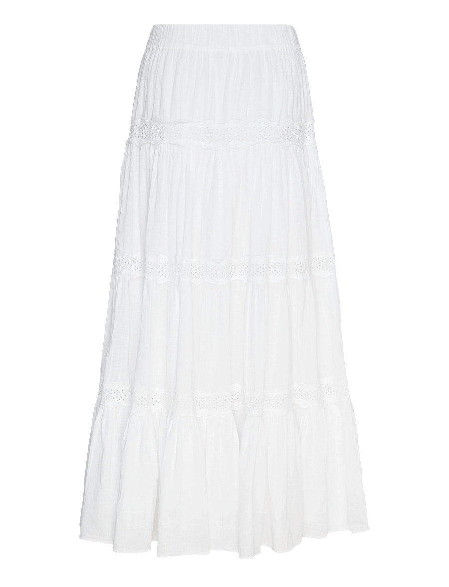 by Ti Mo - Cotton Slub Skirt - maxi röcke - 001 - white - 2