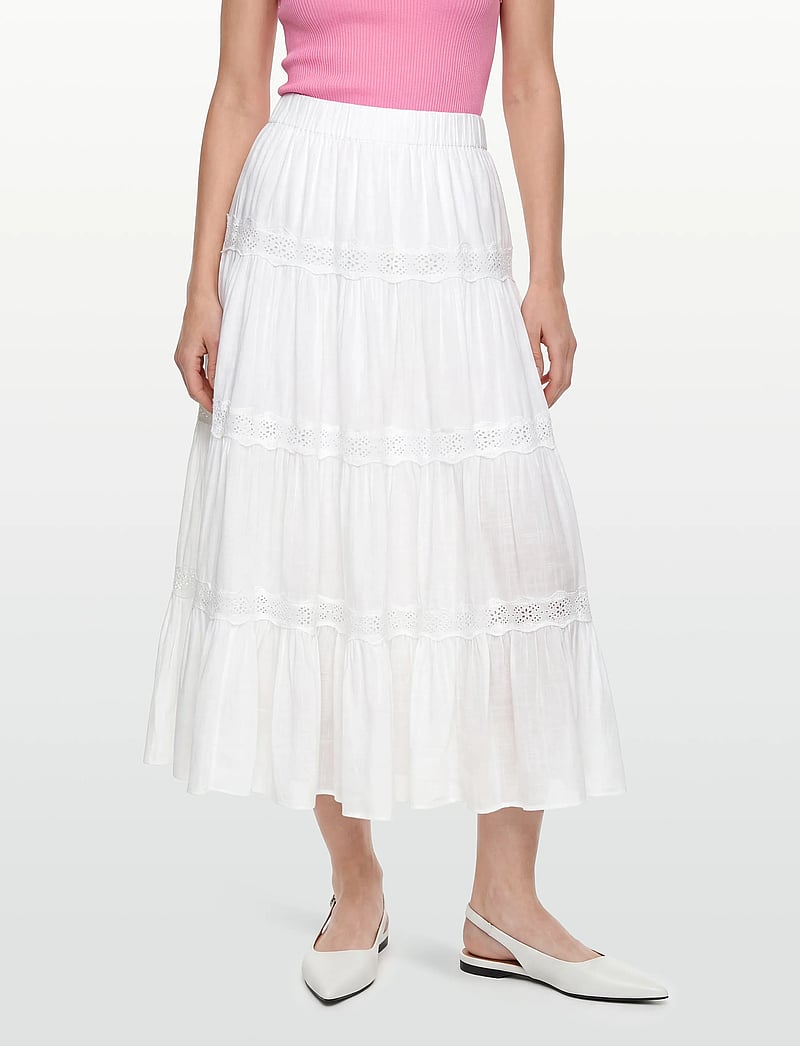 by Ti Mo - Cotton Slub Skirt - maxi röcke - 001 - white - 3