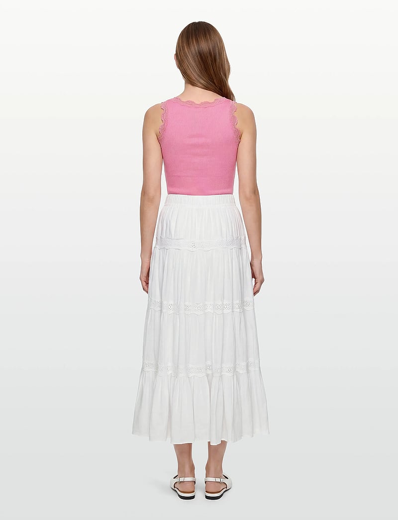 by Ti Mo - Cotton Slub Skirt - maxi röcke - 001 - white - 4