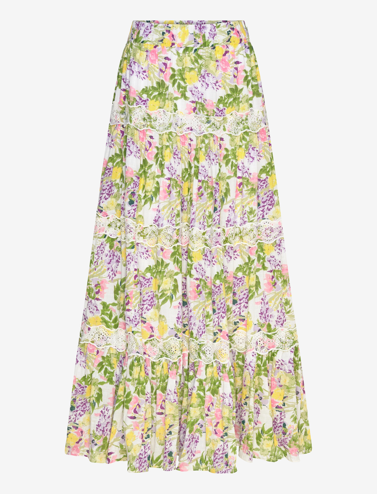 by Ti Mo - Cotton Slub Skirt - maxi skirts - 603 - summer lilacs - 1