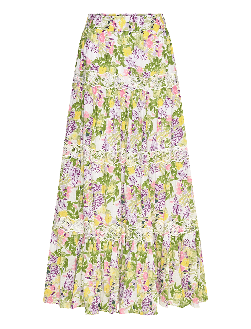 by Ti Mo - Cotton Slub Skirt - maxi skirts - 603 - summer lilacs - 1