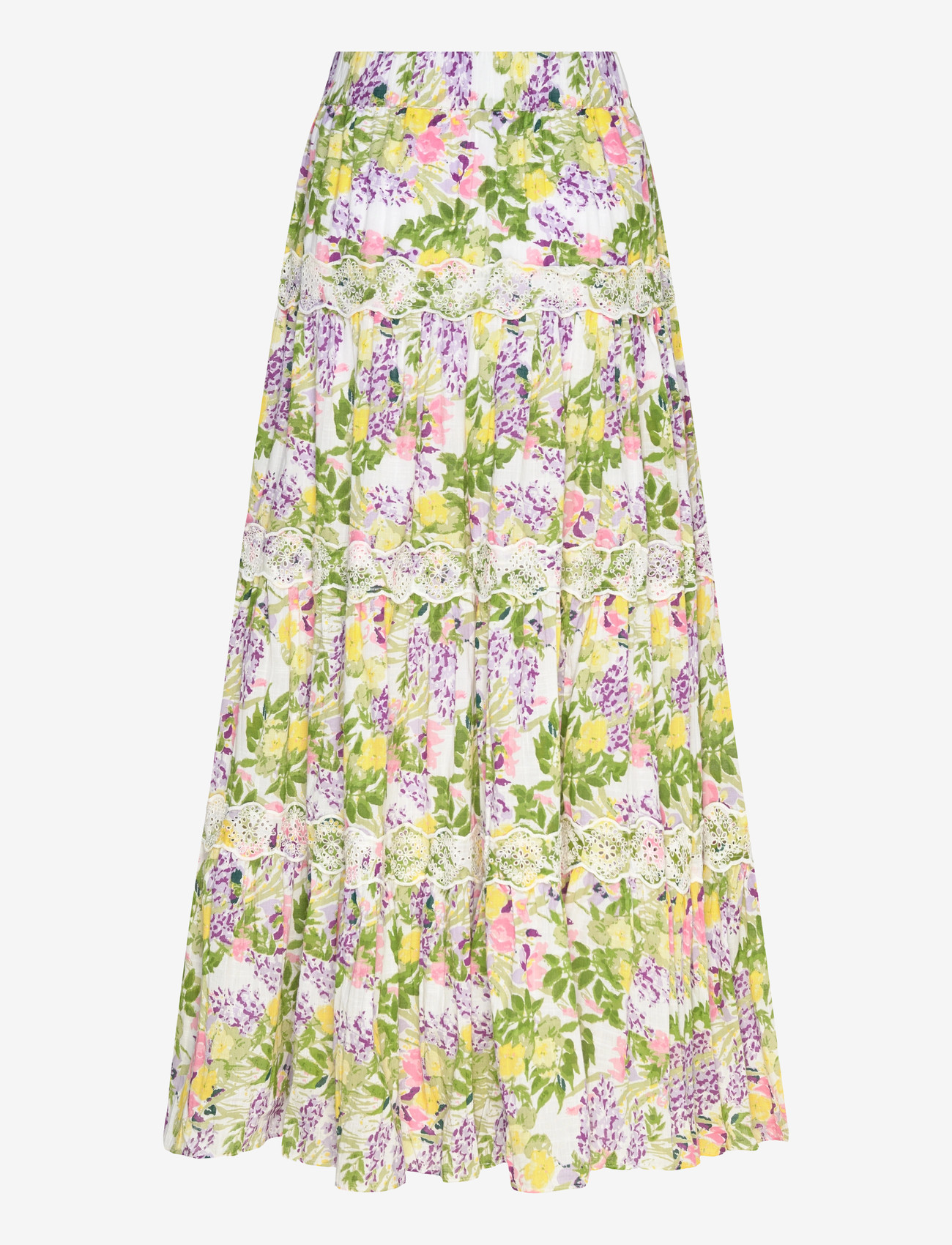 by Ti Mo - Cotton Slub Skirt - maxi skirts - 603 - summer lilacs - 2