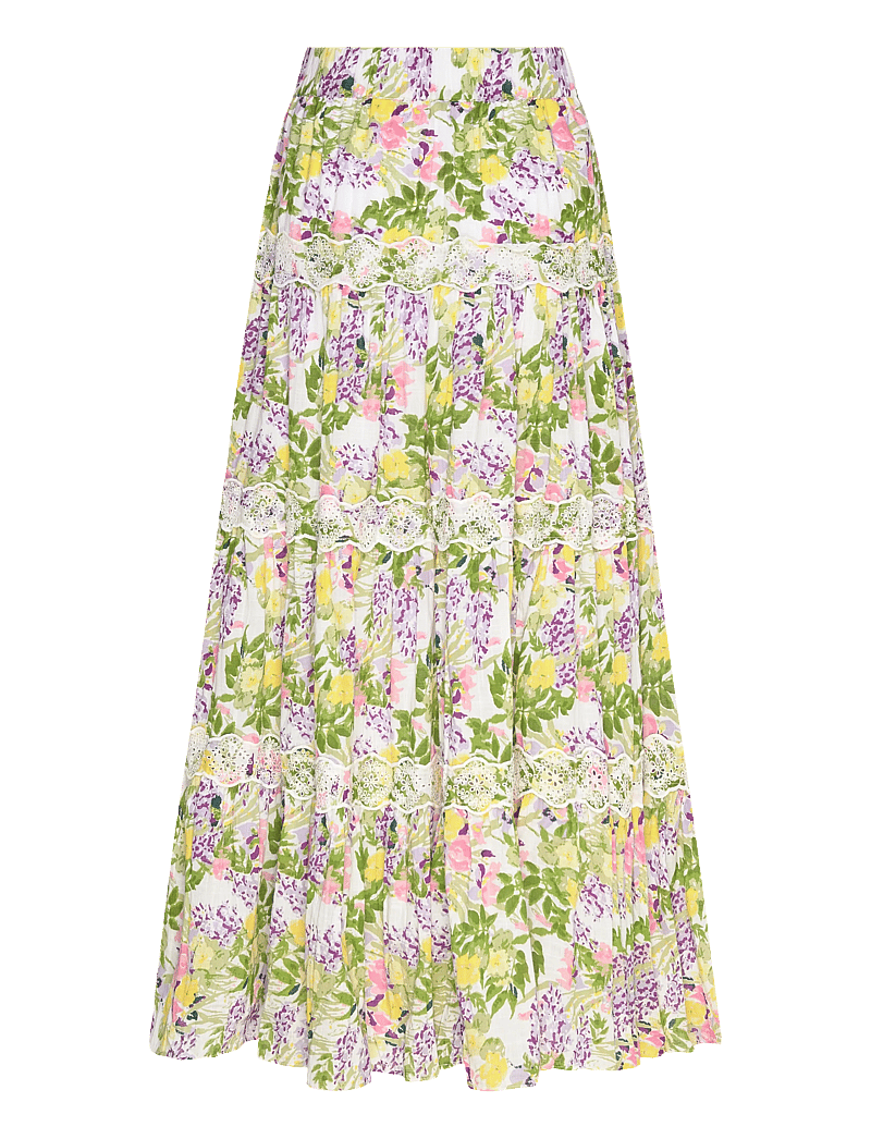 by Ti Mo - Cotton Slub Skirt - maxi skirts - 603 - summer lilacs - 2