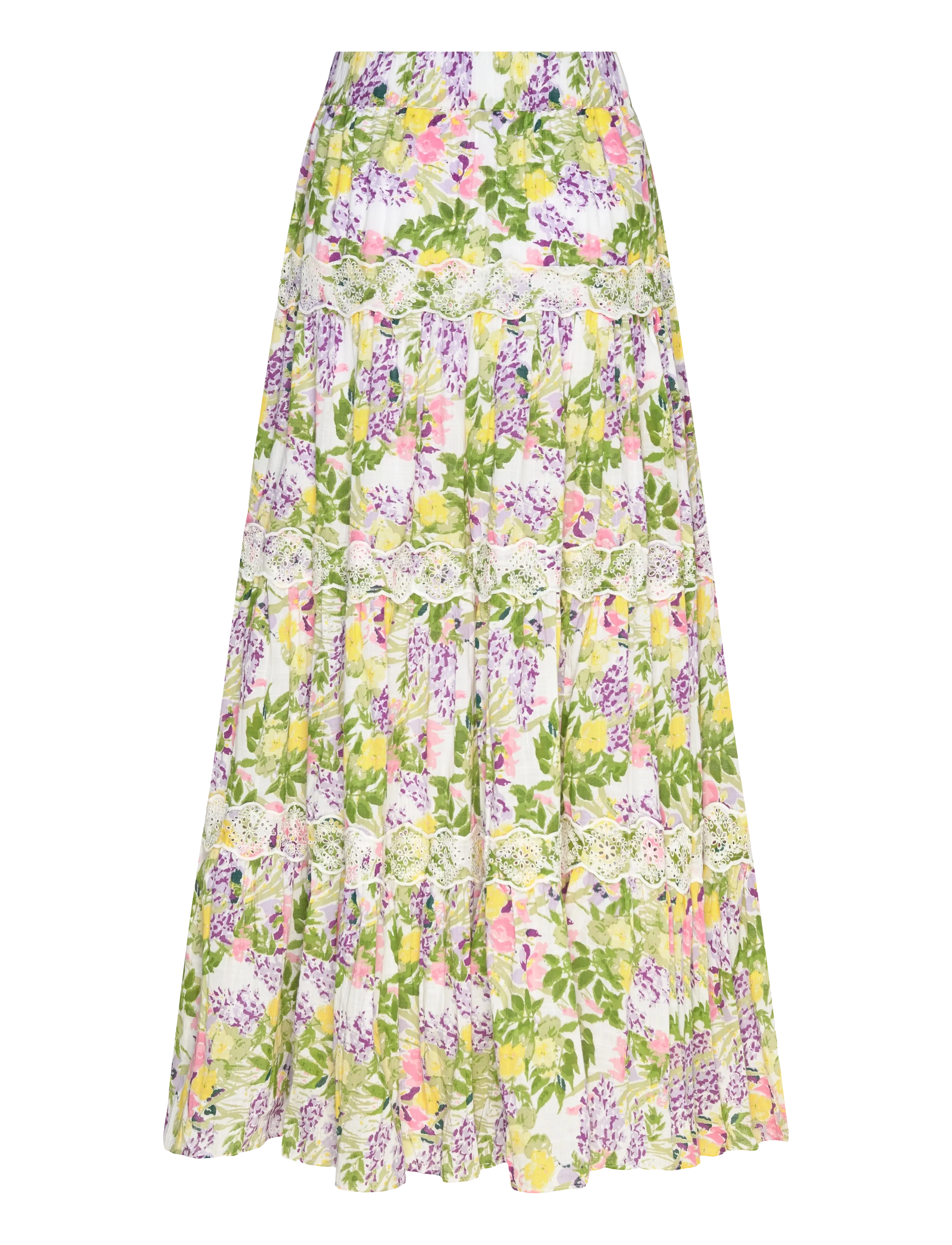 by Ti Mo - Cotton Slub Skirt - maxi röcke - 603 - summer lilacs - 2