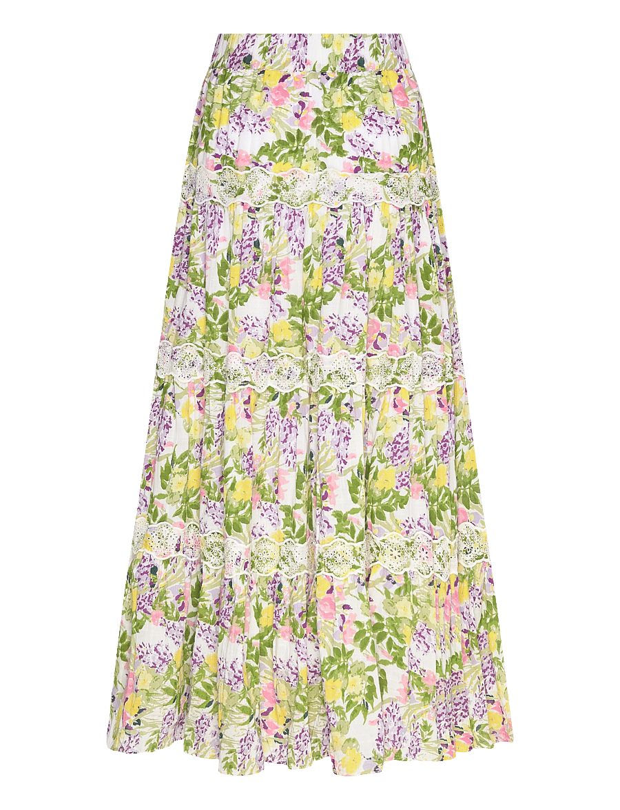 by Ti Mo - Cotton Slub Skirt - maxi röcke - 603 - summer lilacs - 2