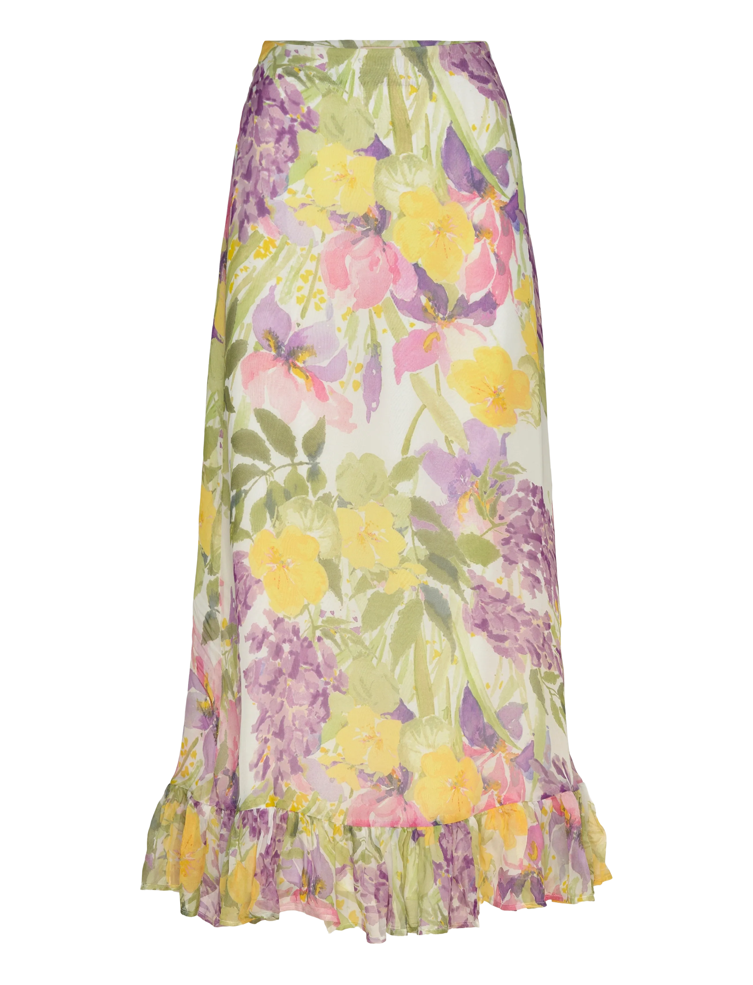 by Ti Mo Organza Flounce Skirt - Maxi Röcke - 583 - SPRINGFIELD / multi