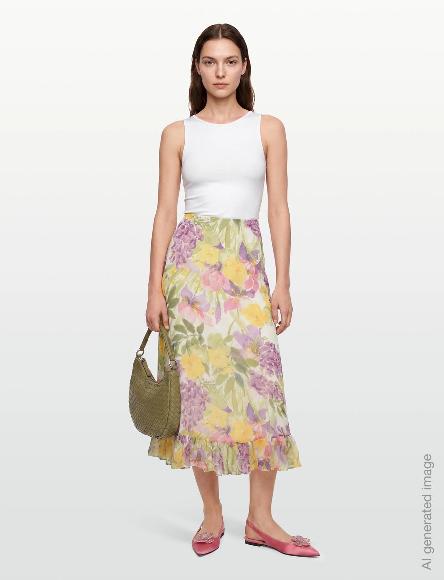by Ti Mo - Organza Flounce Skirt - spódnice długie - 583 - springfield - 0