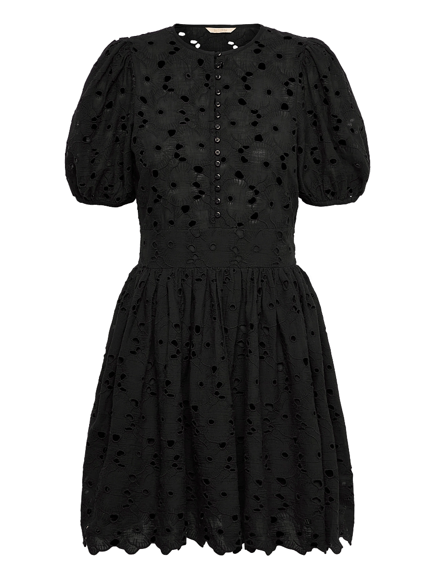 by Ti Mo - Broderie Anglaise Puffed Dress - konfirmationstøj - 99-black - 1