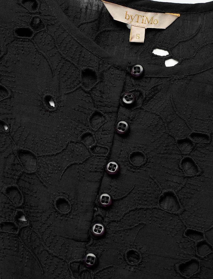 by Ti Mo - Broderie Anglaise Puffed Dress - konfirmationstøj - 99-black - 5