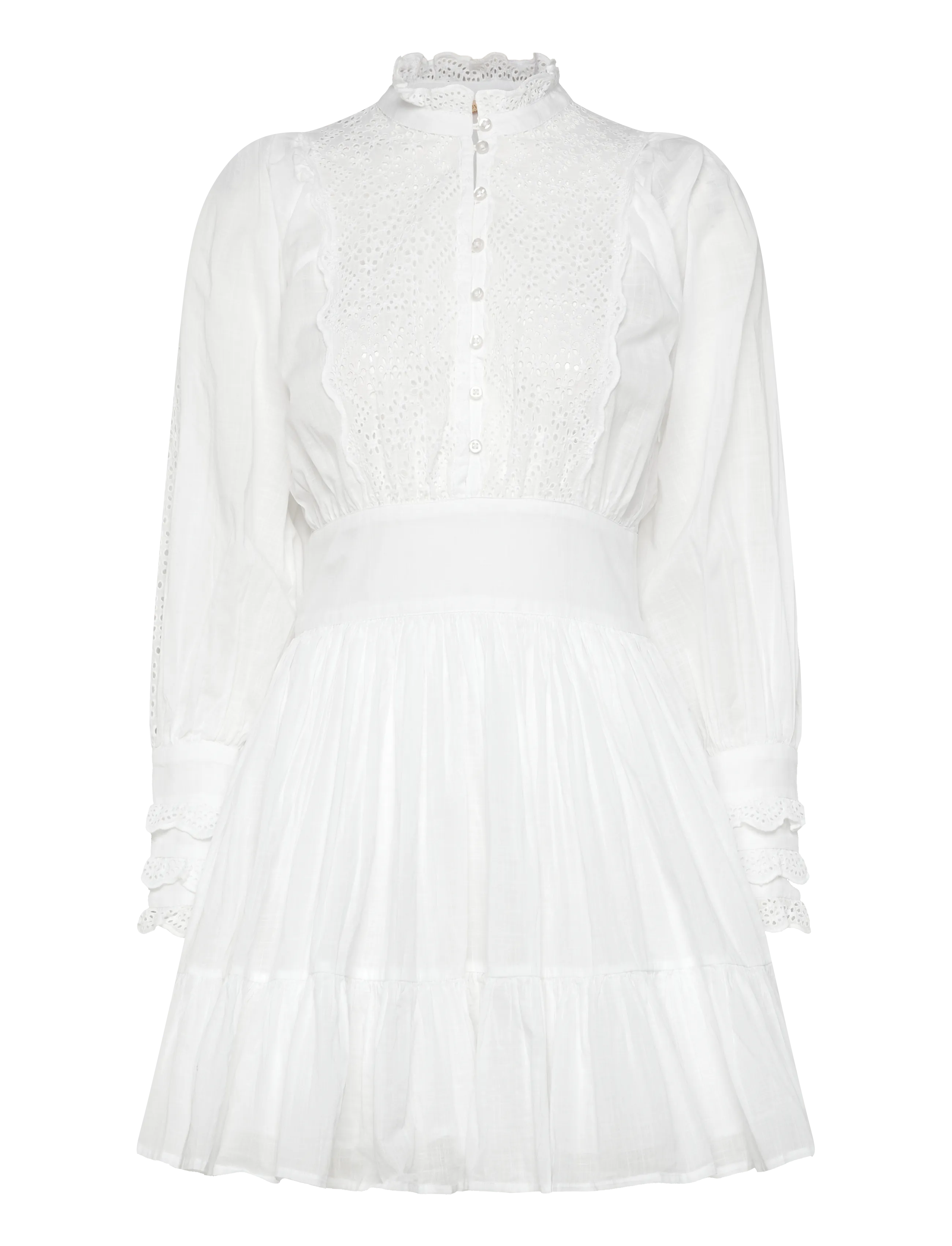 by Ti Mo Cotton Slub Mini Dress - byTiMo - 1-WHITE / white
