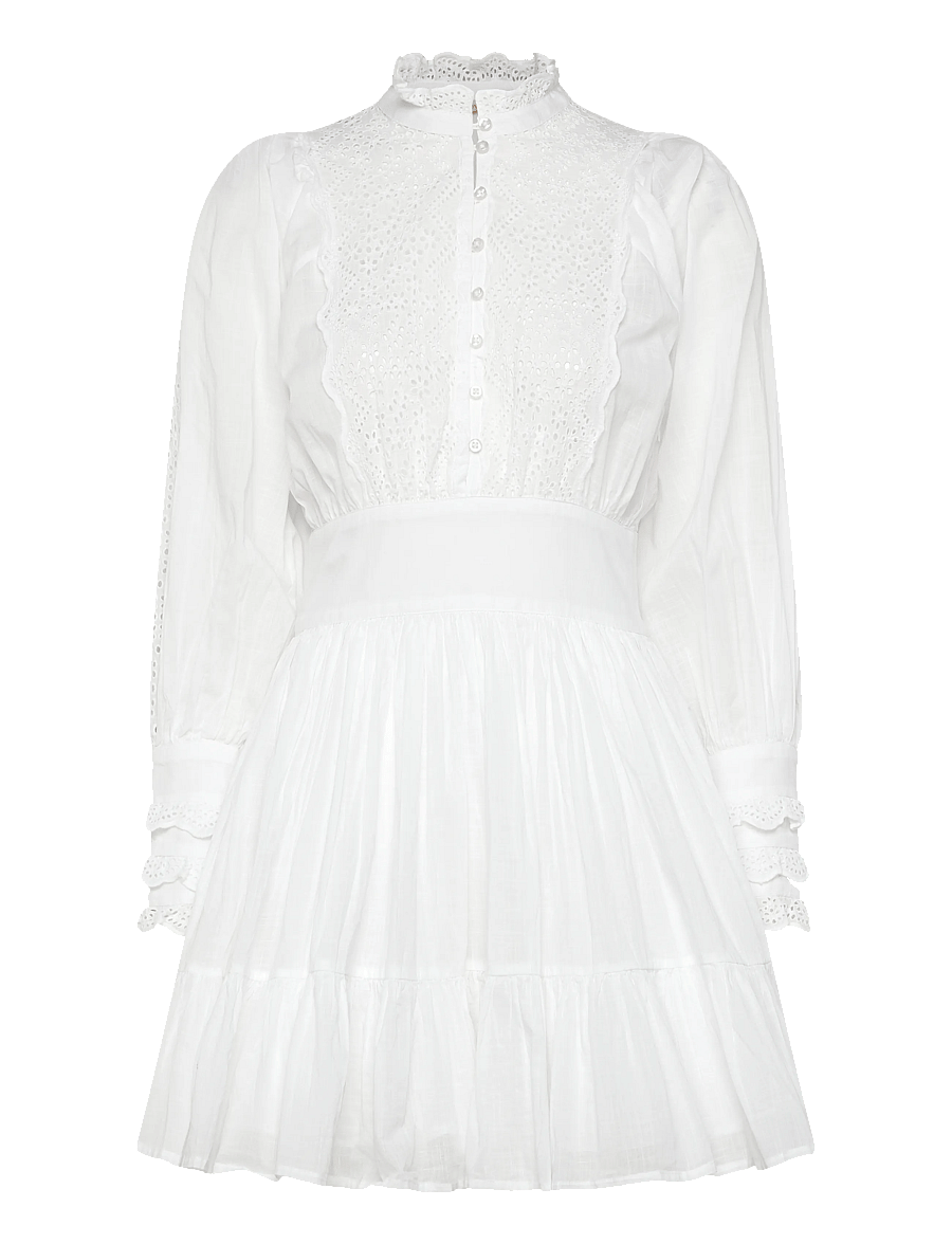 by Ti Mo - Cotton Slub Mini Dress - konfirmation - 1-white - 1