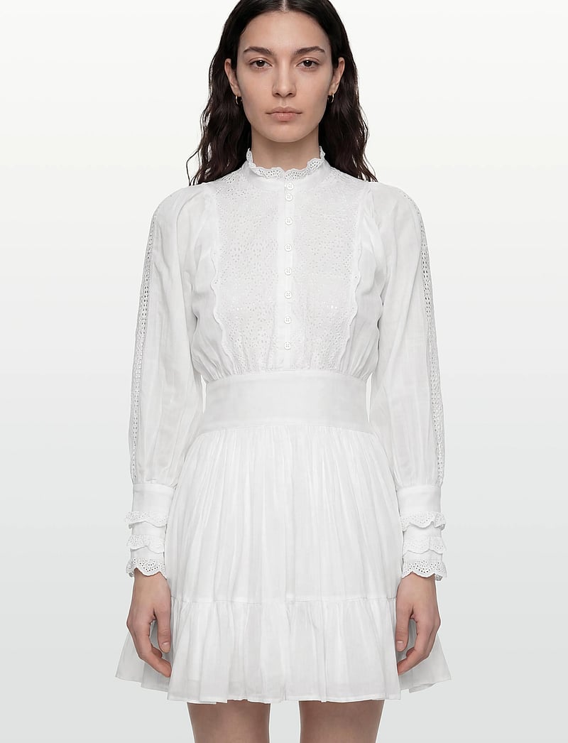 by Ti Mo - Cotton Slub Mini Dress - korte kjoler - 1-white - 5
