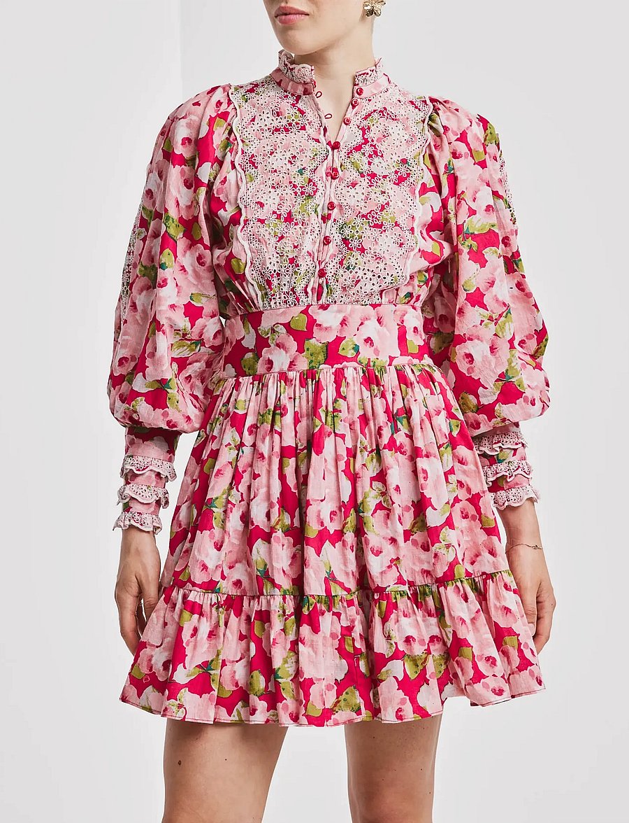 by Ti Mo - Cotton Slub Mini Dress - konfirmasjon - 601-romace - 5