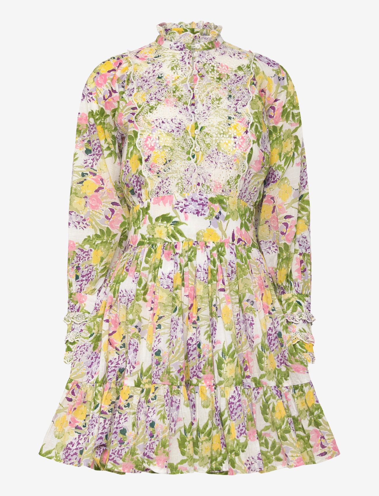 by Ti Mo Cotton Slub Mini Dress - by Ti Mo - 603-SUMMERLILACS / green