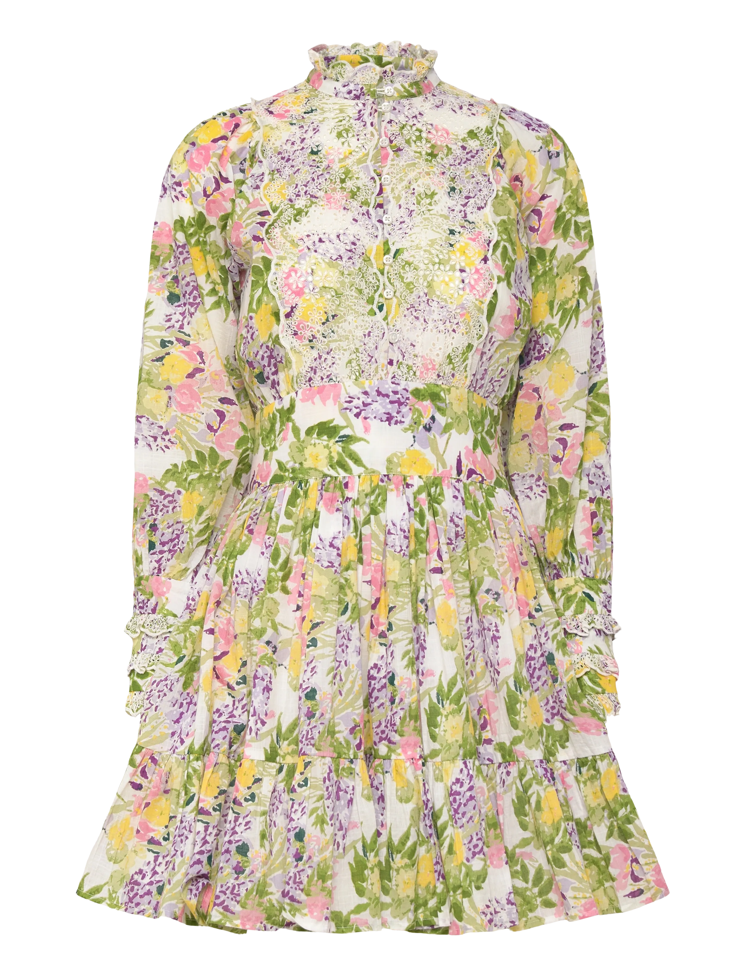 by Ti Mo Cotton Slub Mini Dress - byTiMo - 603-SUMMERLILACS / green