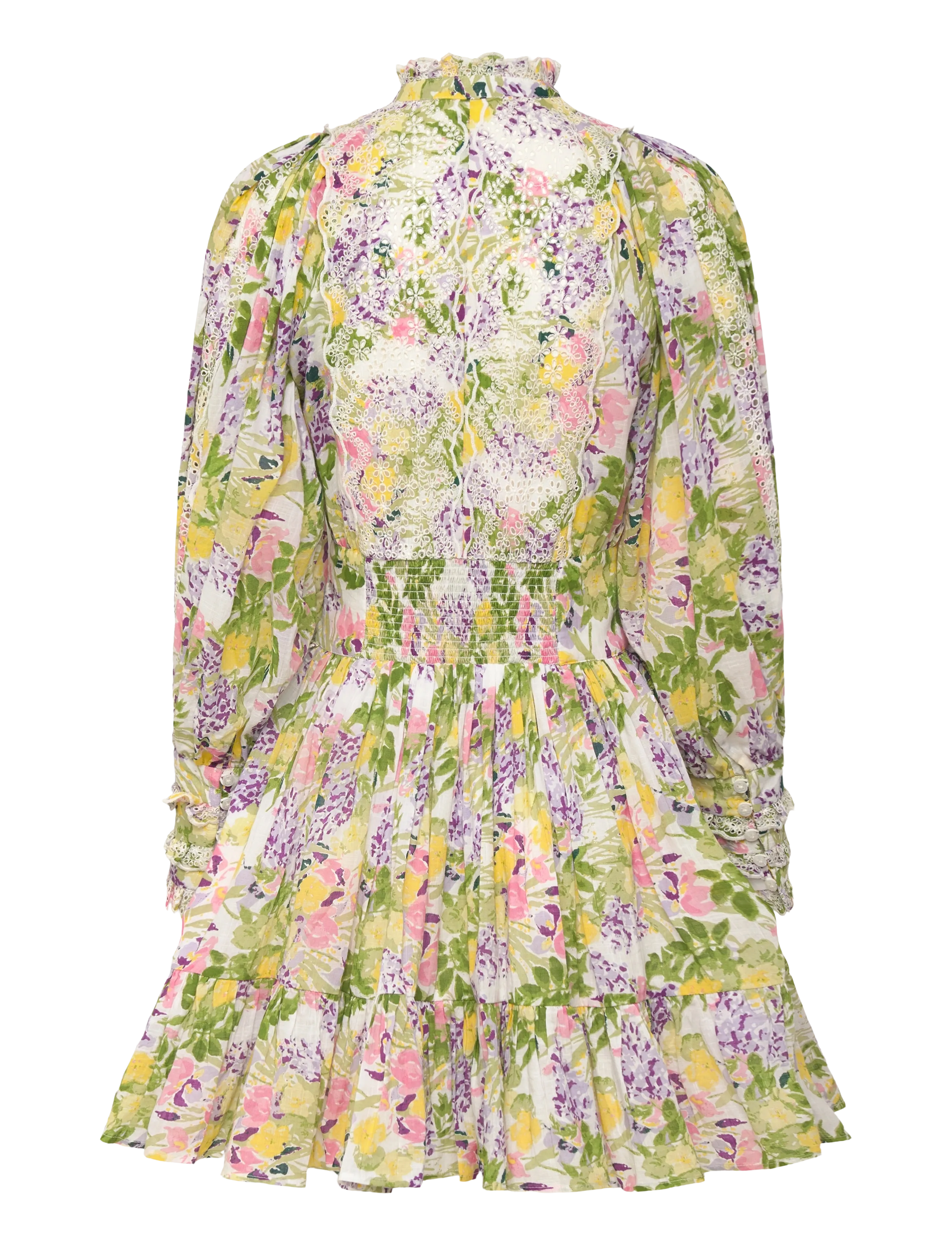 by Ti Mo - Cotton Slub Mini Dress - konfirmation - 603-summerlilacs - 2
