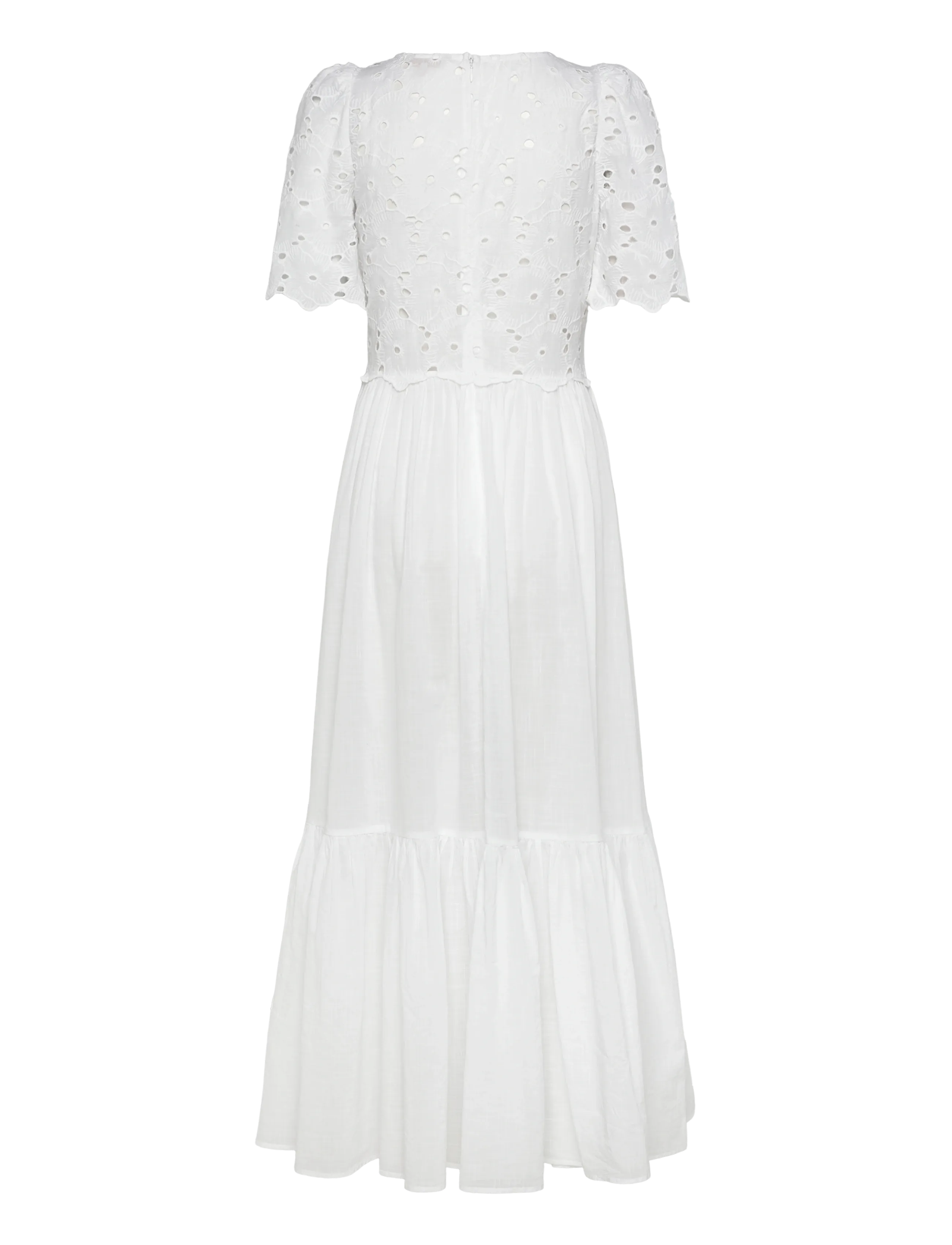 by Ti Mo - Broderie Anglaise Maxi Dress - maxikjoler - 1-white - 1