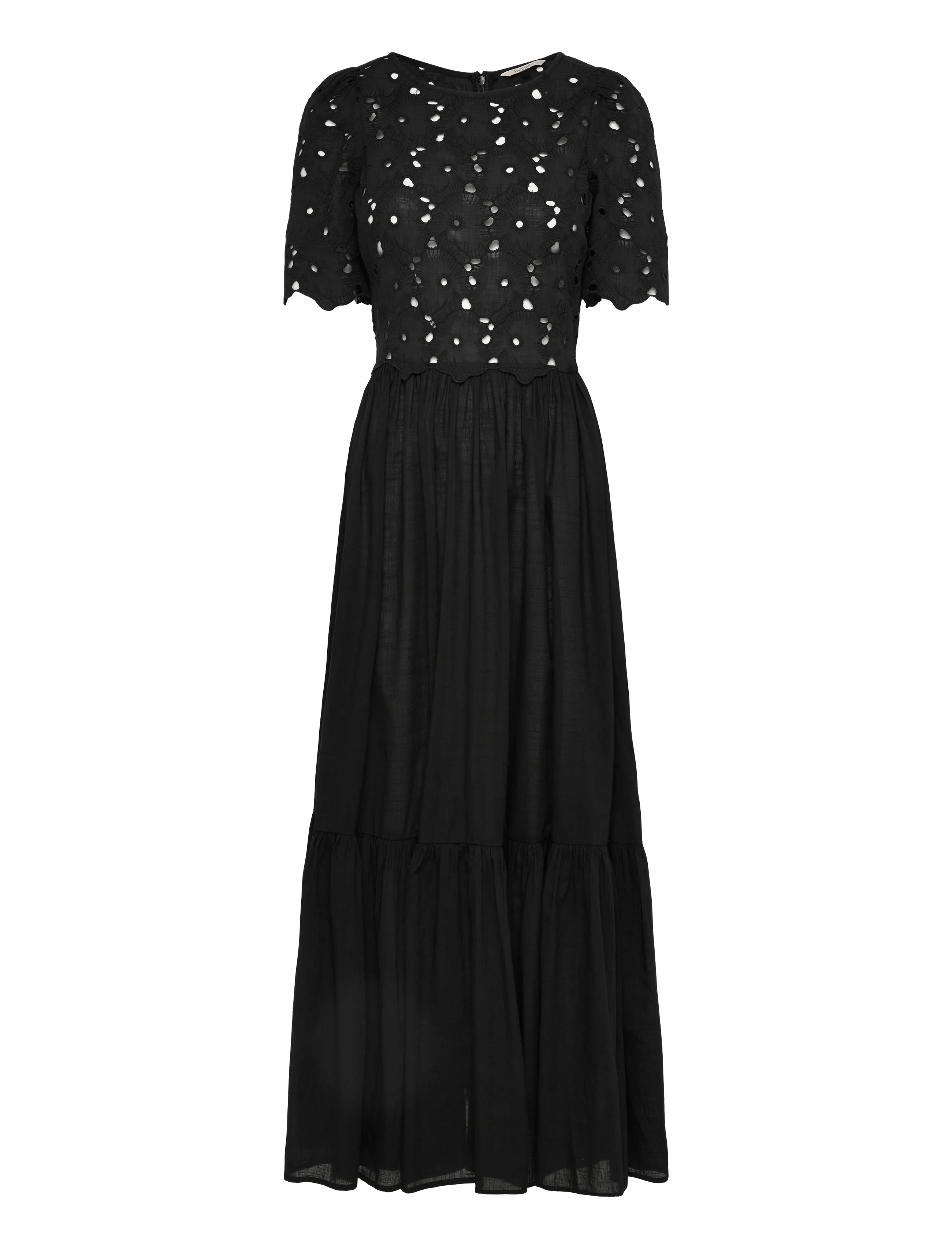 by Ti Mo Broderie Anglaise Maxi Dress - Tøj - 99-BLACK / black