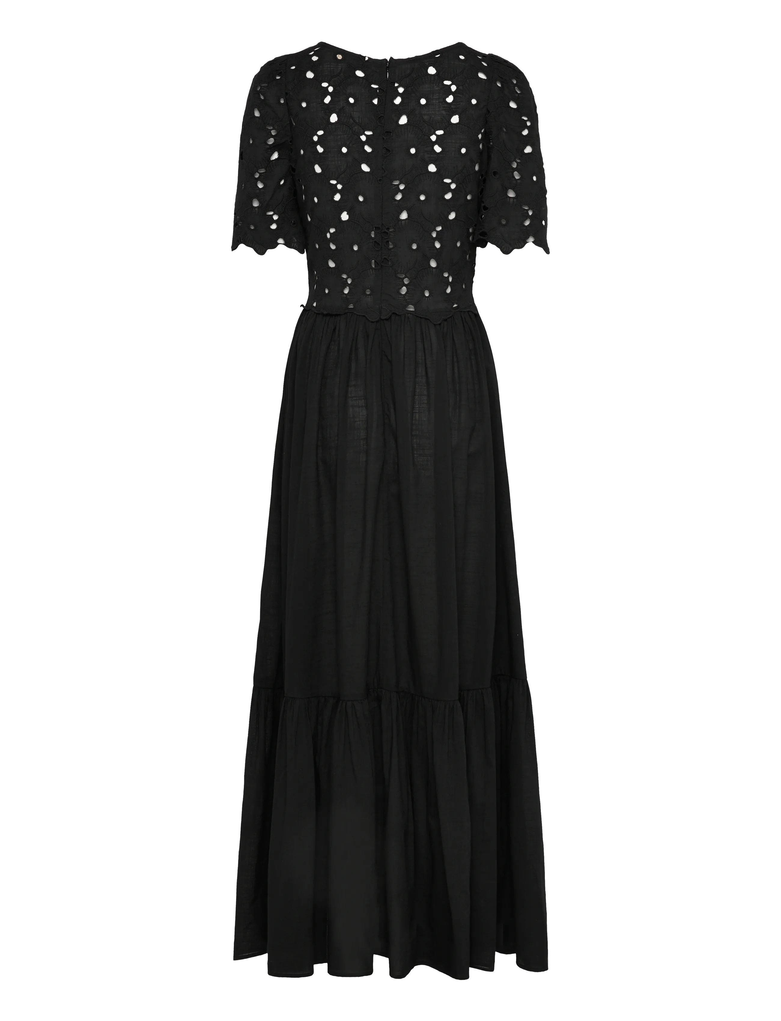 by Ti Mo - Broderie Anglaise Maxi Dress - maxikjoler - 99-black - 2