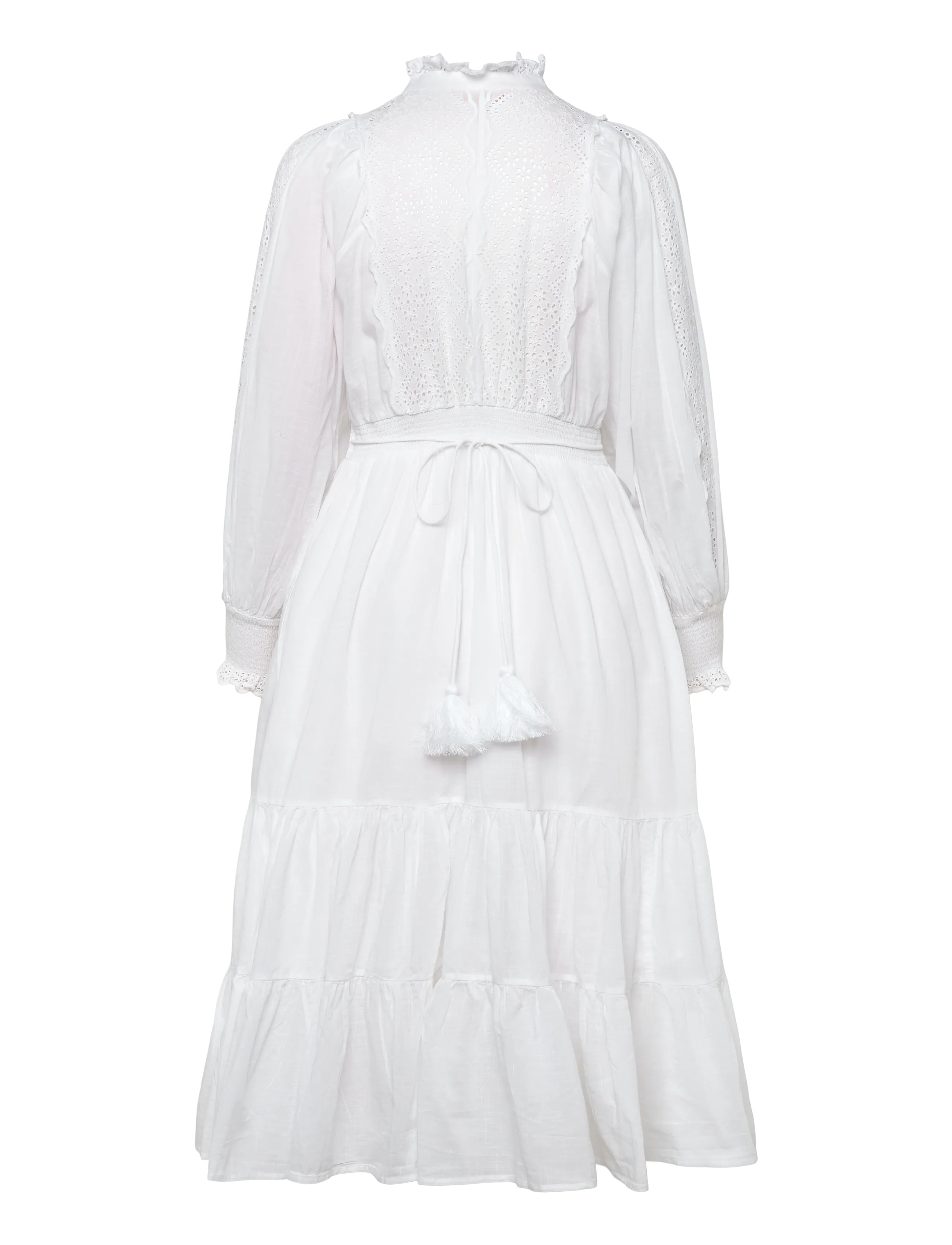 by Ti Mo - Cotton Slub Midi Dress - konfirmationstøj - 1-white - 2