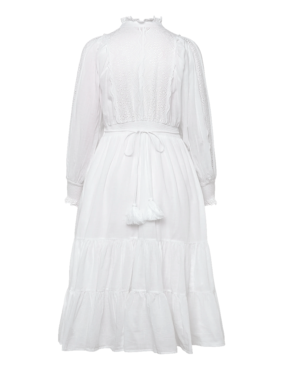 by Ti Mo - Cotton Slub Midi Dress - konfirmationstøj - 1-white - 2