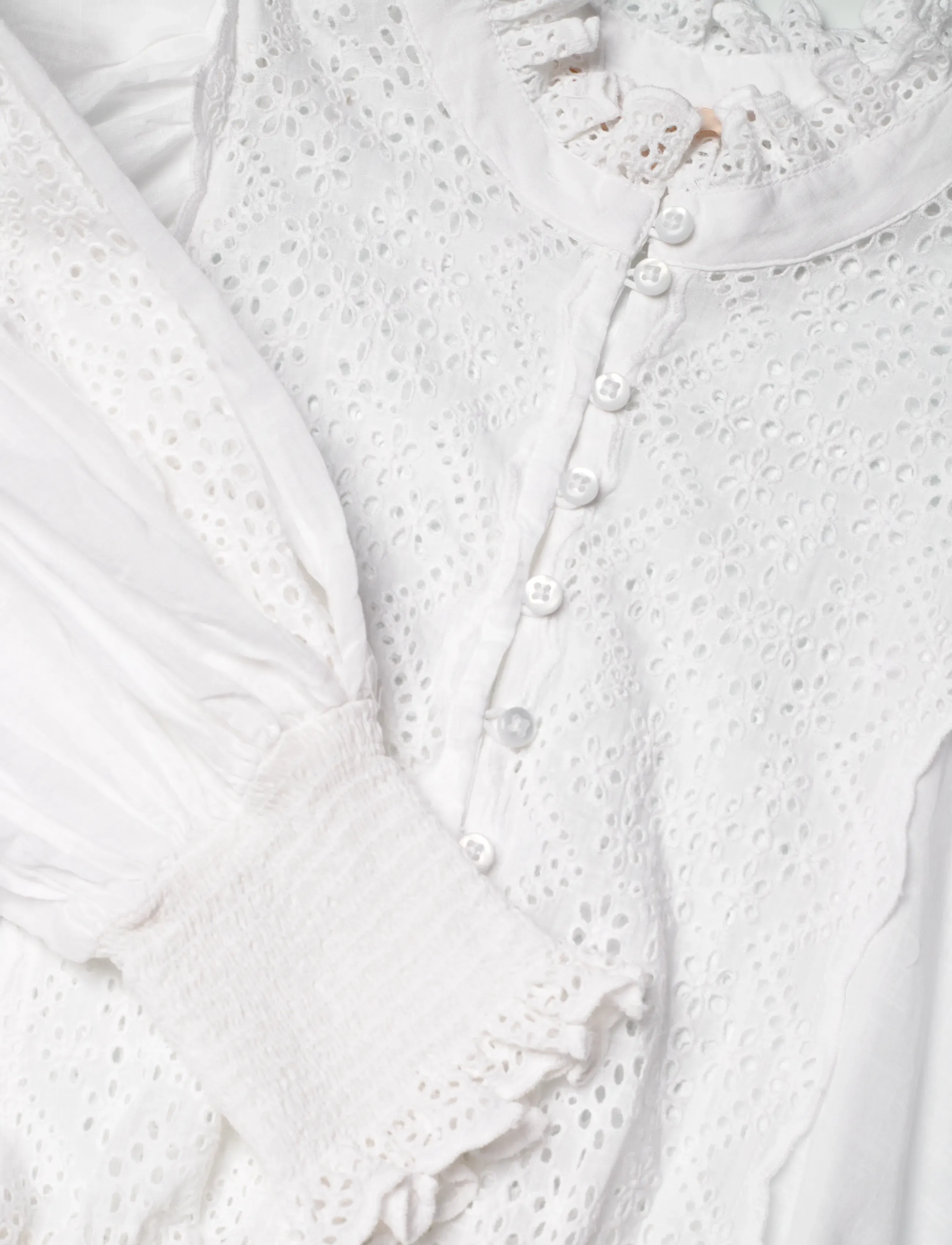by Ti Mo - Cotton Slub Midi Dress - konfirmationstøj - 1-white - 5