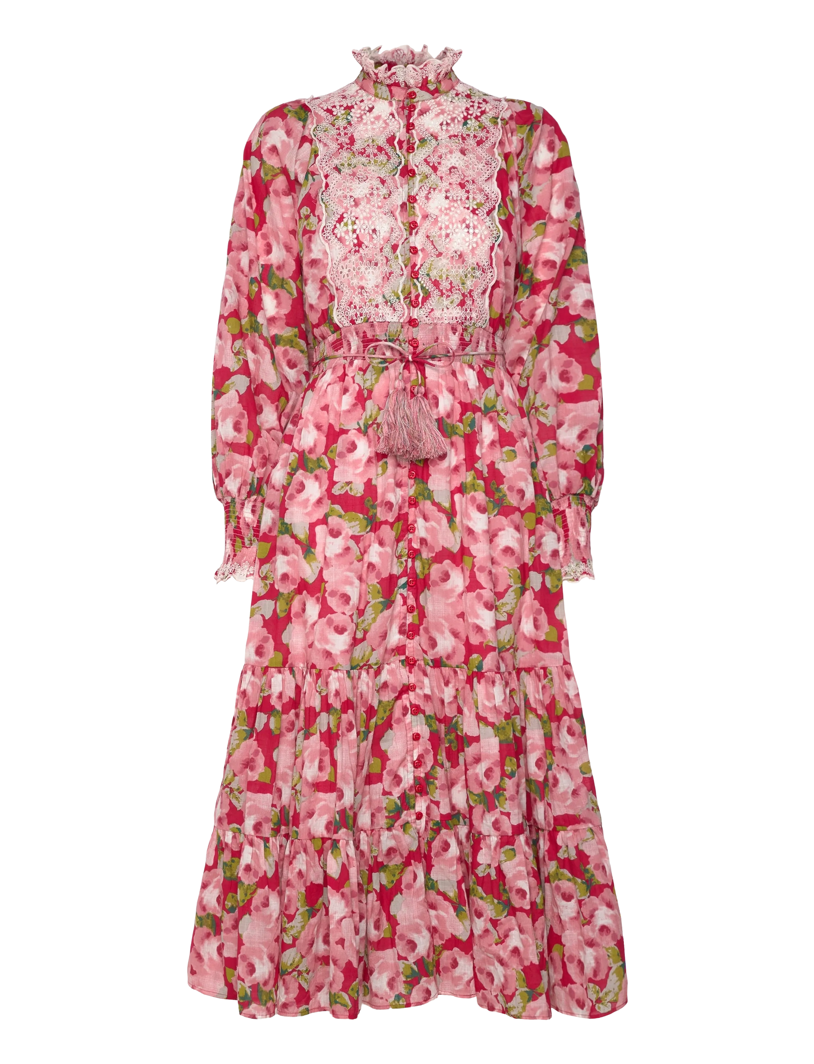 by Ti Mo Cotton Slub Midi Dress - byTiMo - 601-ROMACE / red