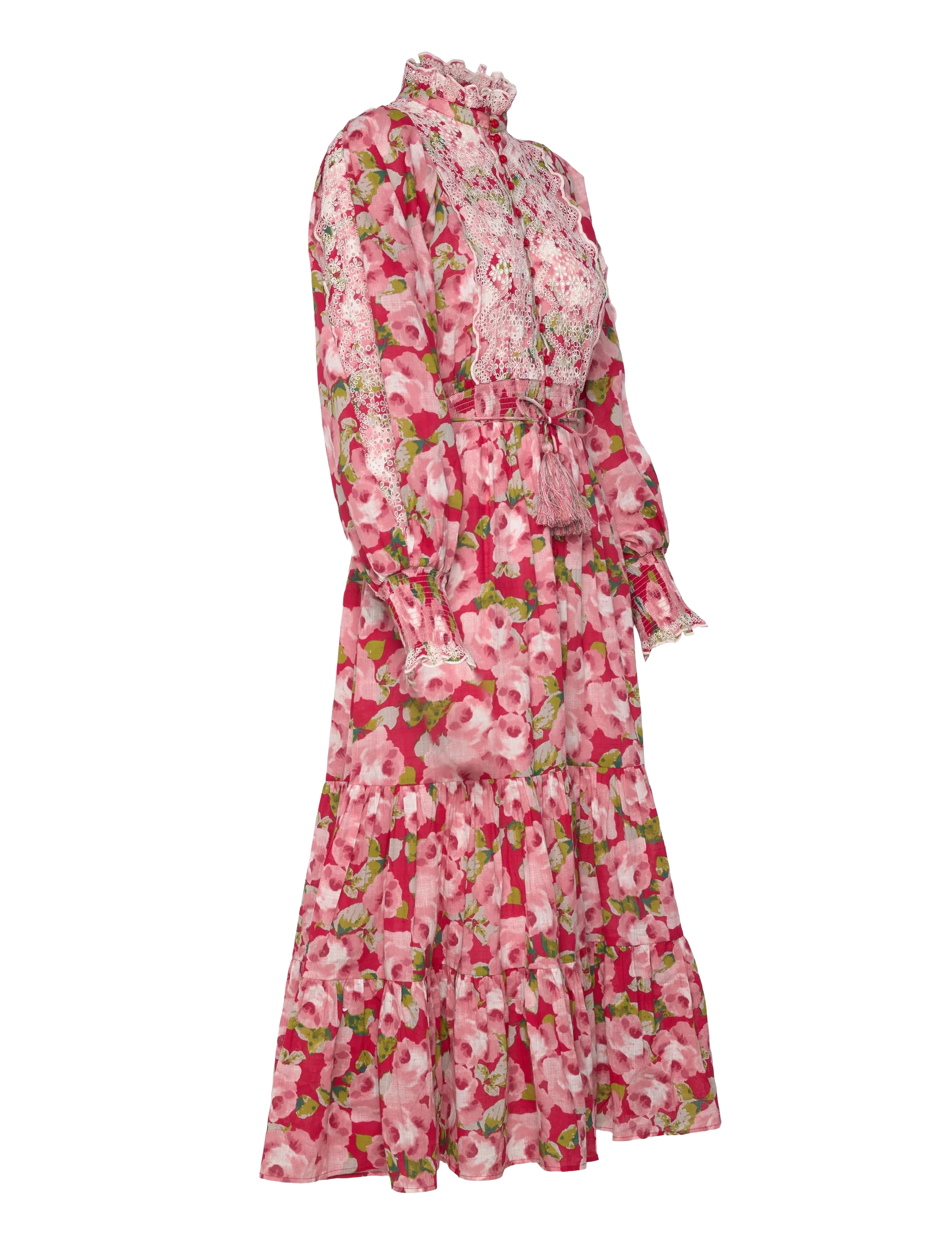 by Ti Mo - Cotton Slub Midi Dress - konfirmationstøj - 601-romace - 4