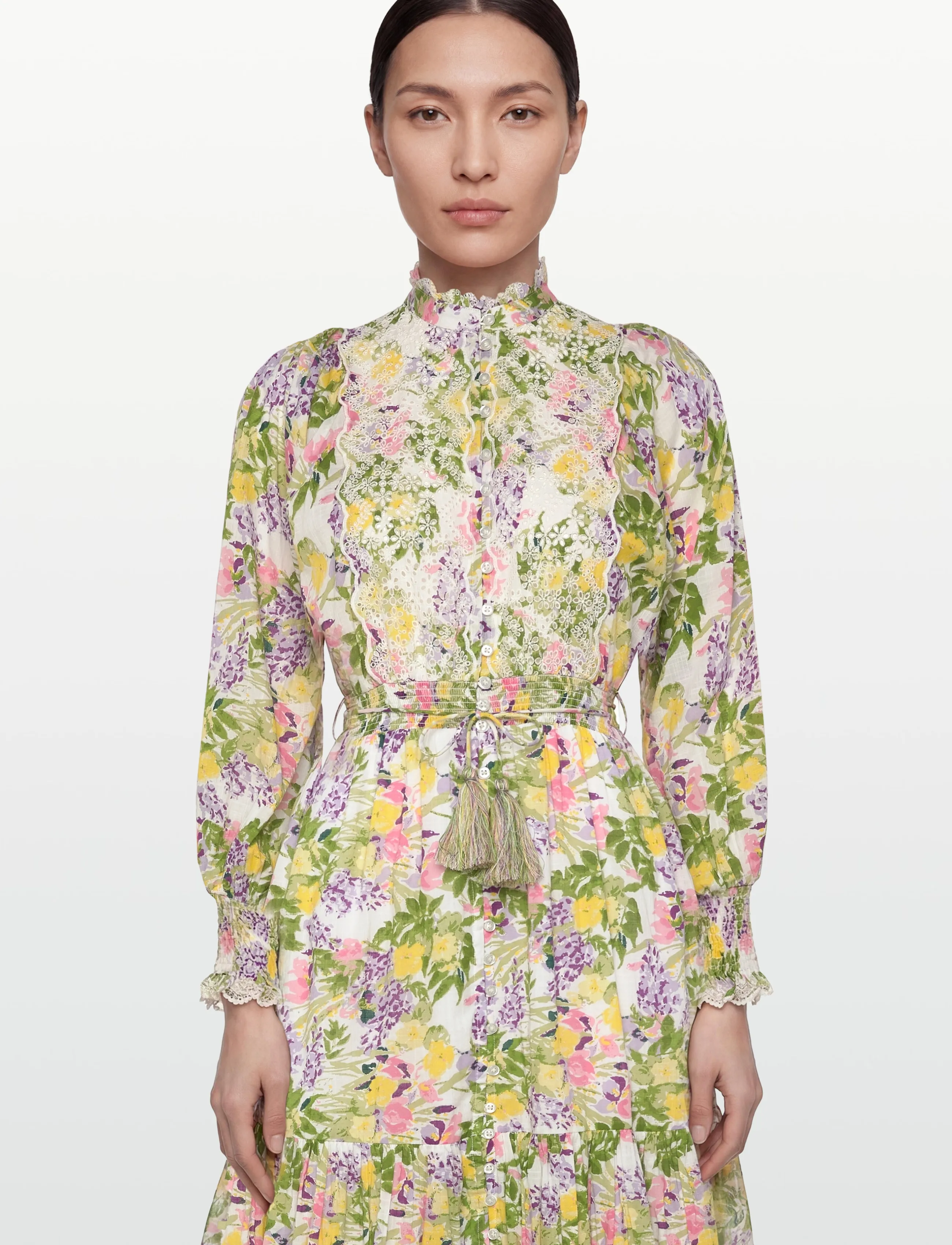 by Ti Mo - Cotton Slub Midi Dress - konfirmationstøj - 603-summerlilacs - 5