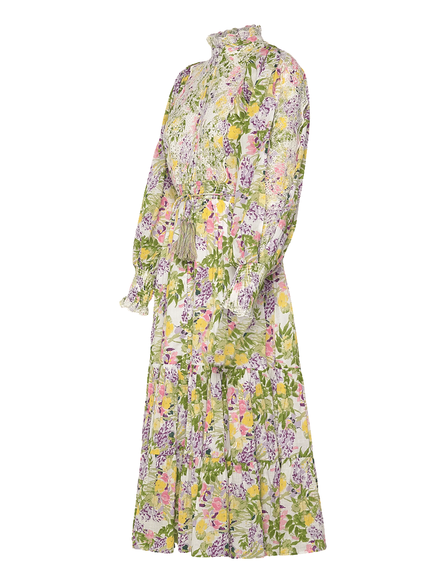 by Ti Mo - Cotton Slub Midi Dress - konfirmationstøj - 603-summerlilacs - 3
