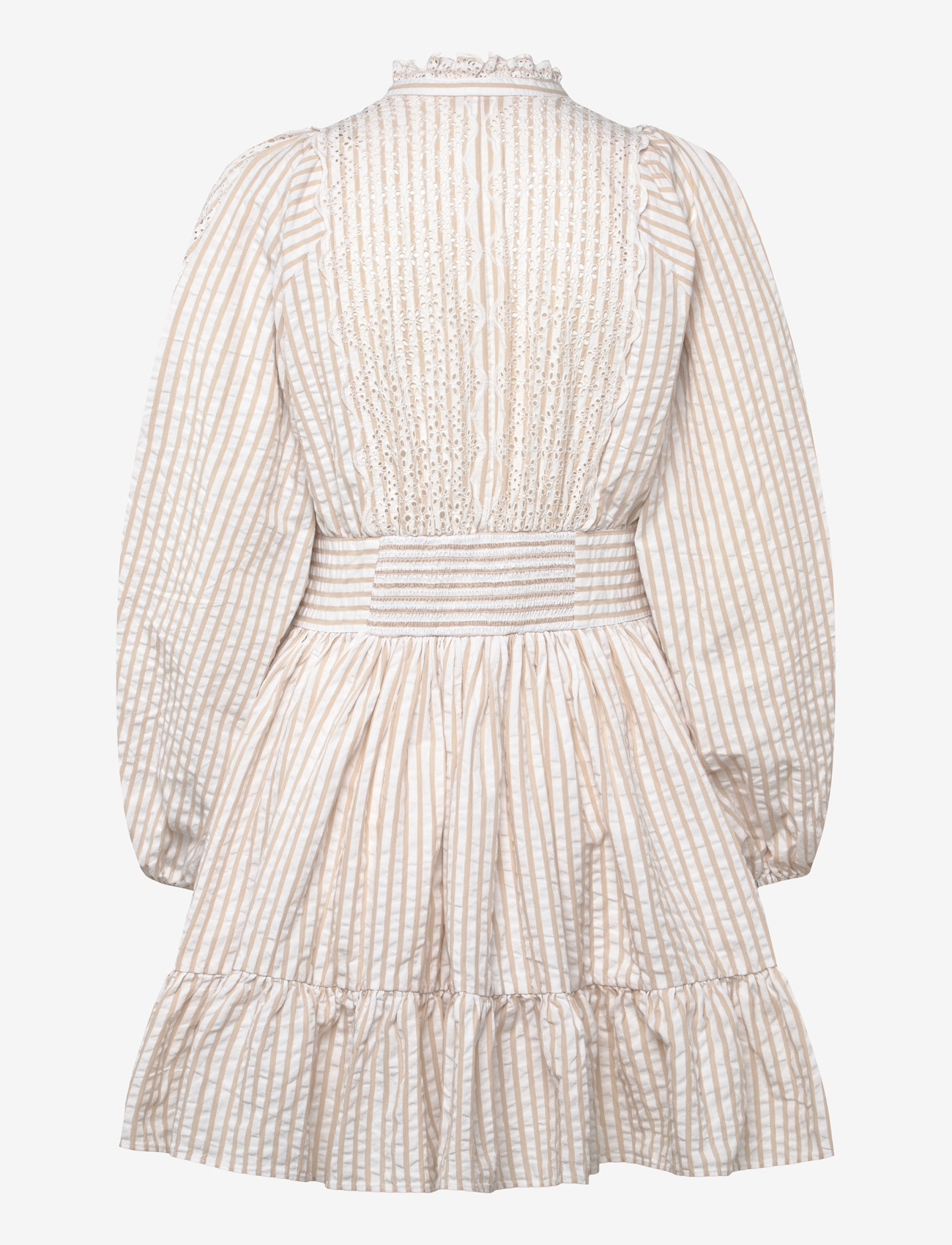 by Ti Mo - Seersucker Mini Dress - sommerkjoler - 816-khakistripe - 1