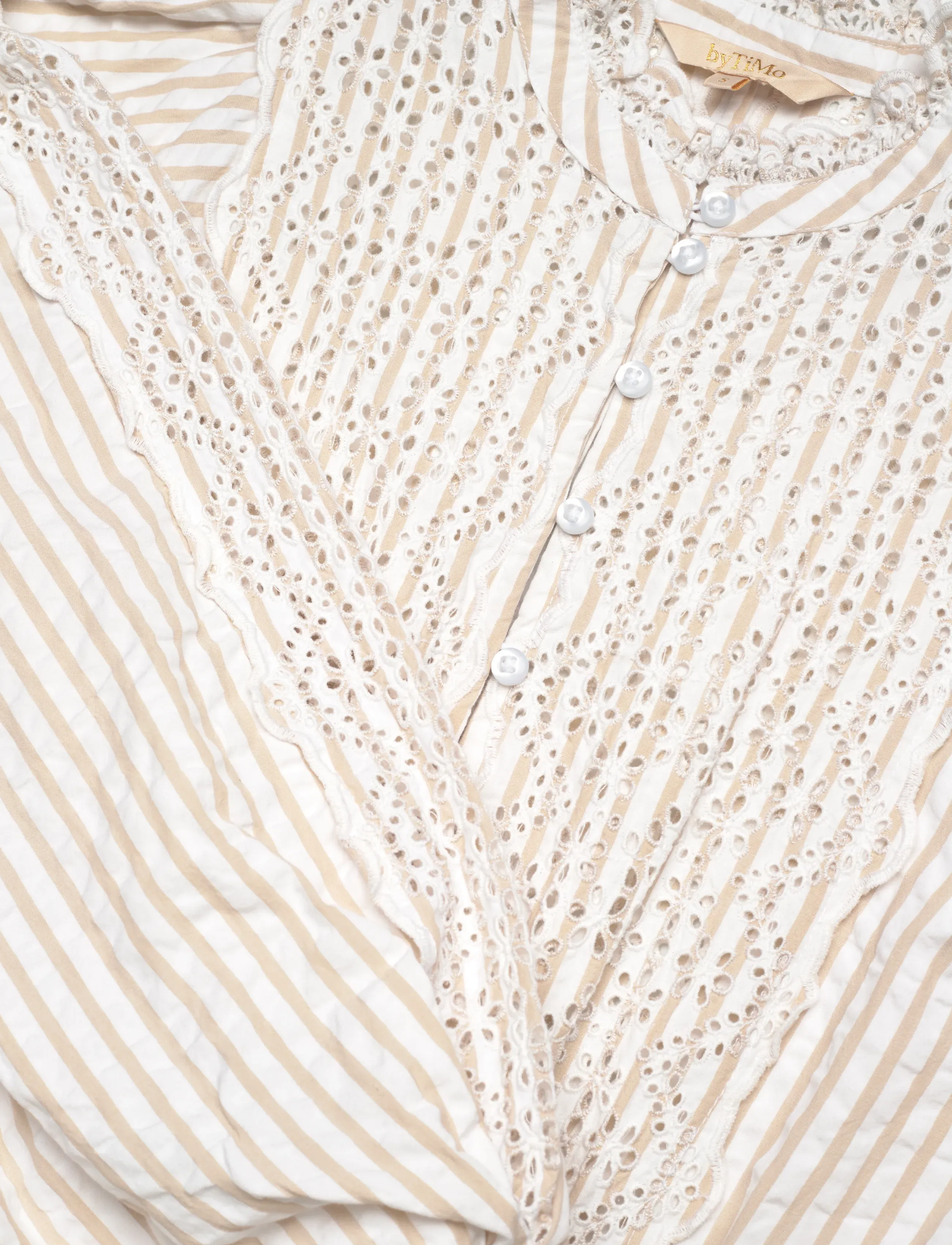 by Ti Mo - Seersucker Mini Dress - sommarklänningar - 816-khakistripe - 2