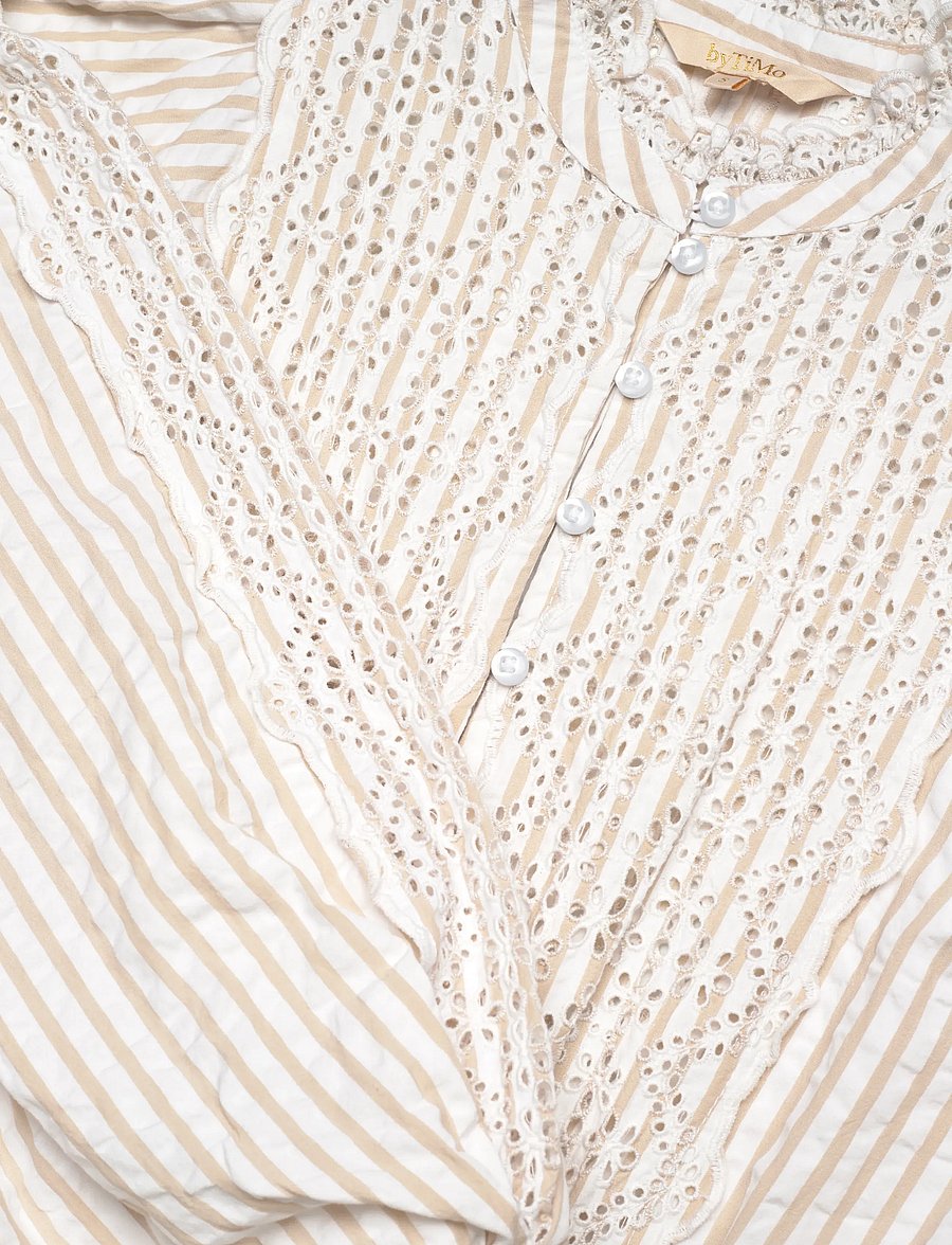 by Ti Mo - Seersucker Mini Dress - sommarklänningar - 816-khakistripe - 2