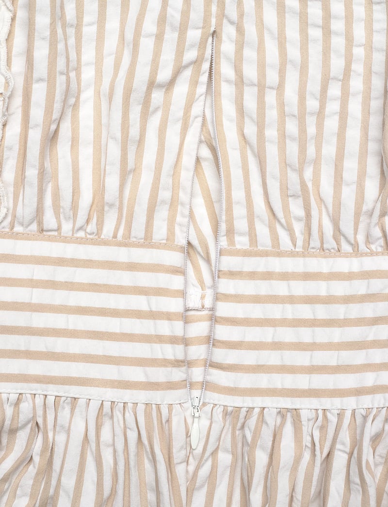 by Ti Mo - Seersucker Mini Dress - sommerkjoler - 816-khakistripe - 3