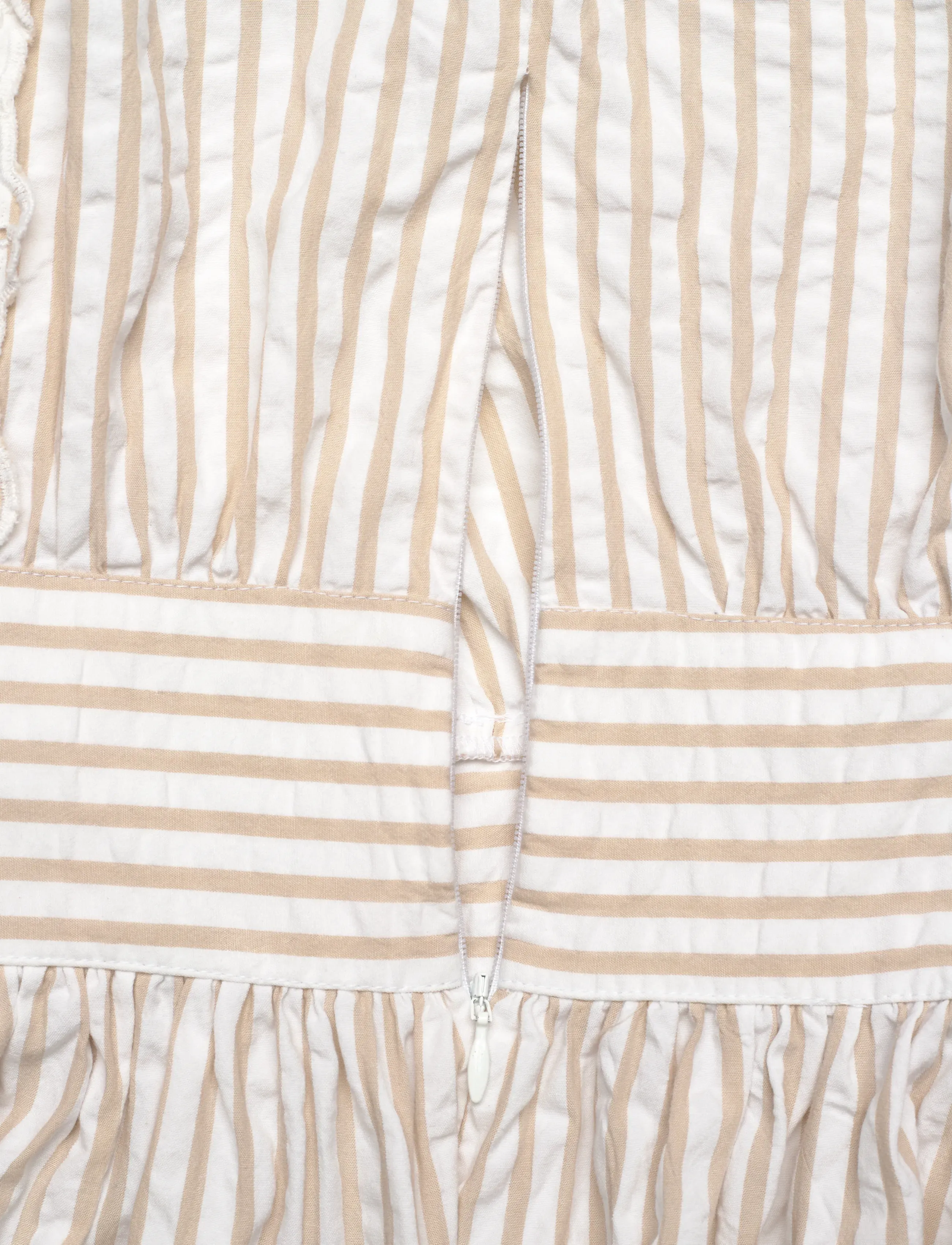 by Ti Mo - Seersucker Mini Dress - sommarklänningar - 816-khakistripe - 3