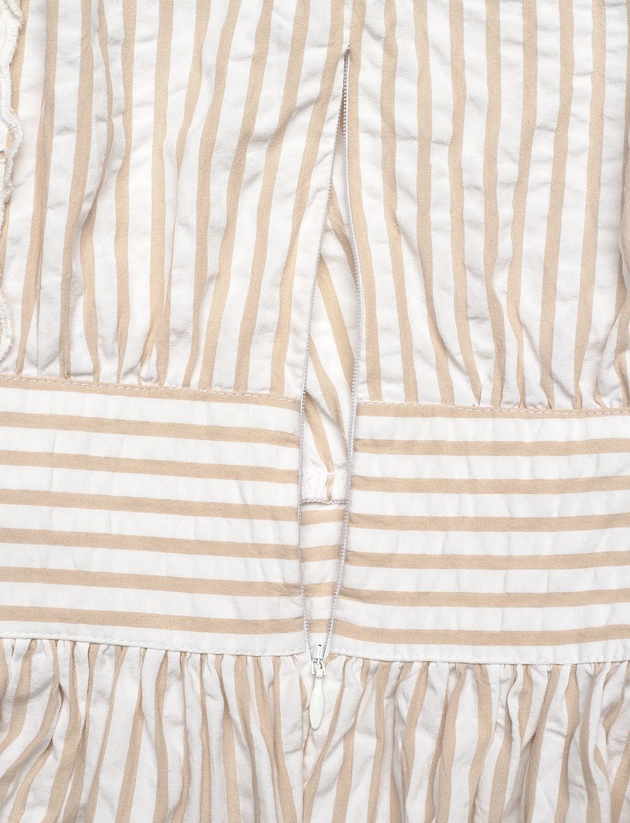 by Ti Mo - Seersucker Mini Dress - sommarklänningar - 816-khakistripe - 3