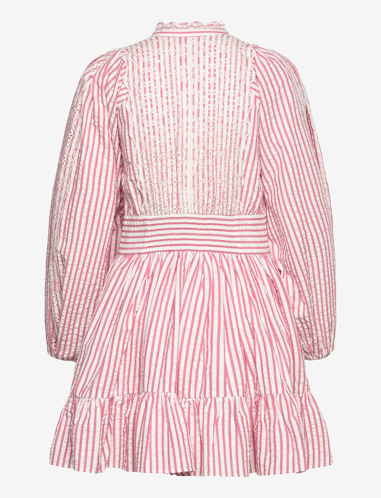 by Ti Mo - Seersucker Mini Dress - zomerjurken - 818-pinkstripe - 1