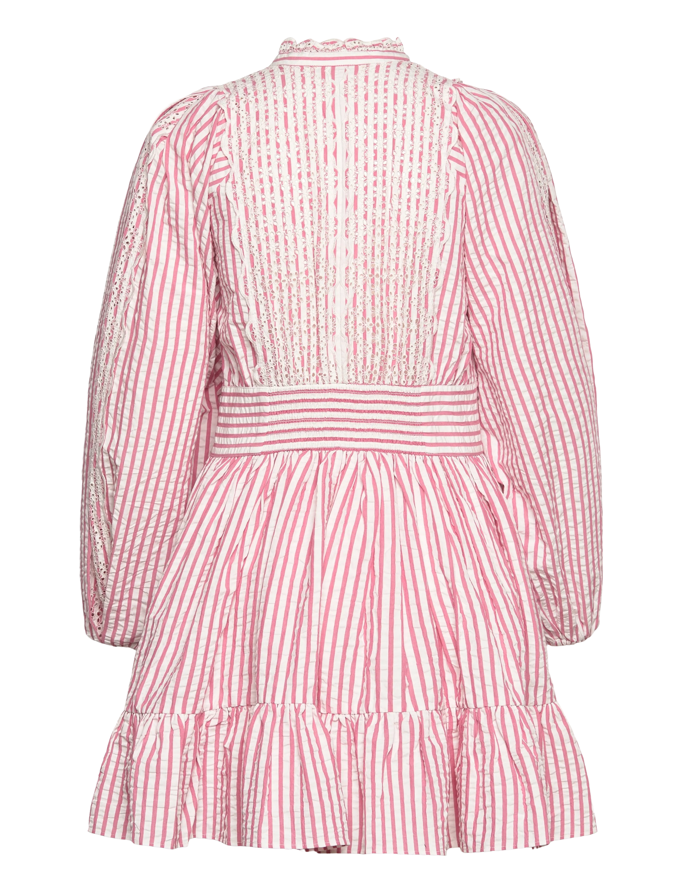by Ti Mo - Seersucker Mini Dress - sommerkleider - 818-pinkstripe - 2