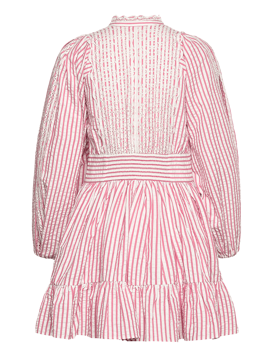 by Ti Mo - Seersucker Mini Dress - sommerkleider - 818-pinkstripe - 2