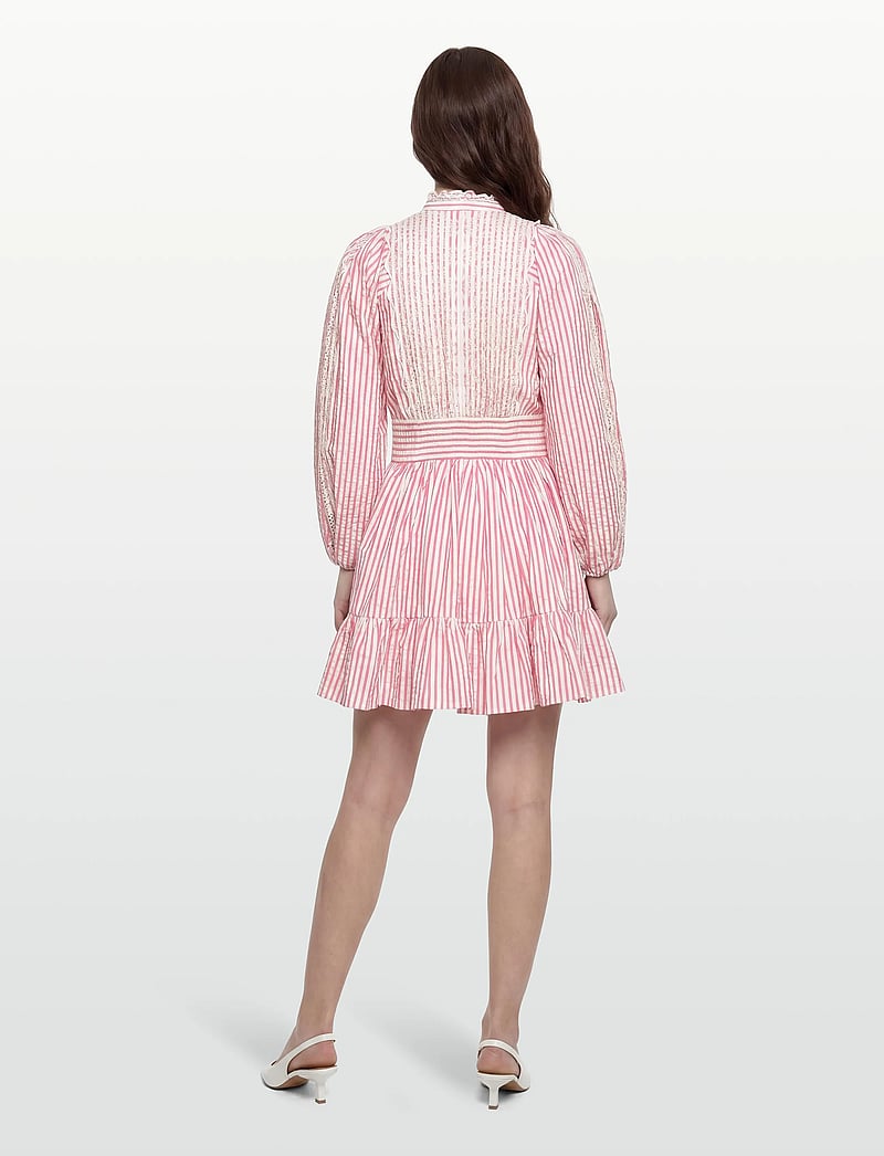 by Ti Mo - Seersucker Mini Dress - summer dresses - 818-pinkstripe - 4