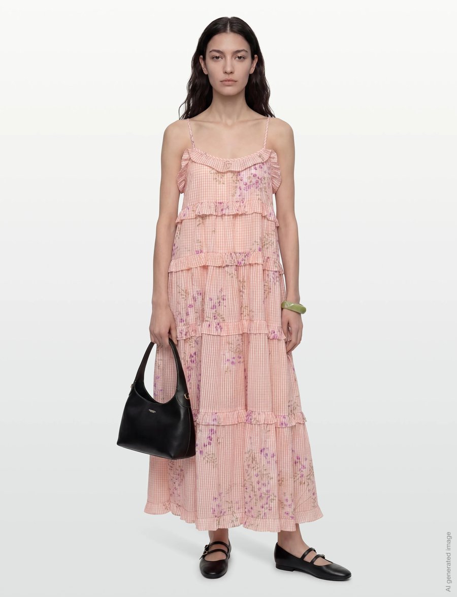by Ti Mo - Checks Strap Dress - maxi dresses - 588-flourish - 0