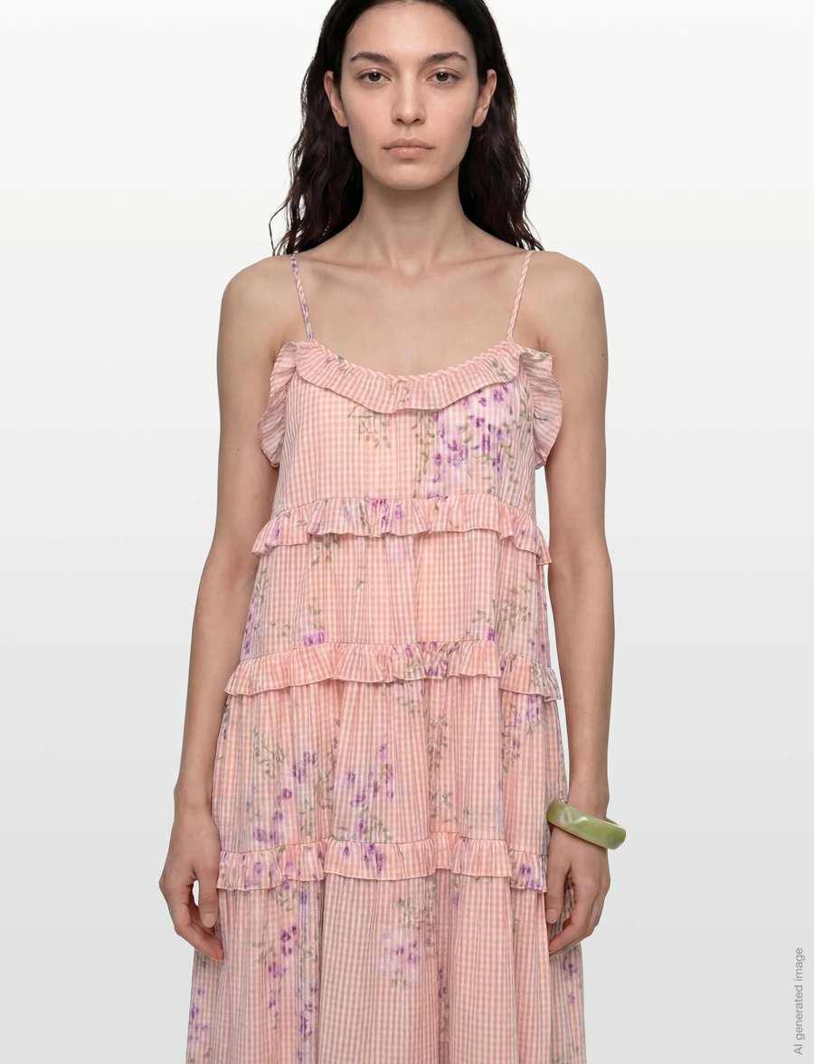 by Ti Mo - Checks Strap Dress - maxi dresses - 588-flourish - 3