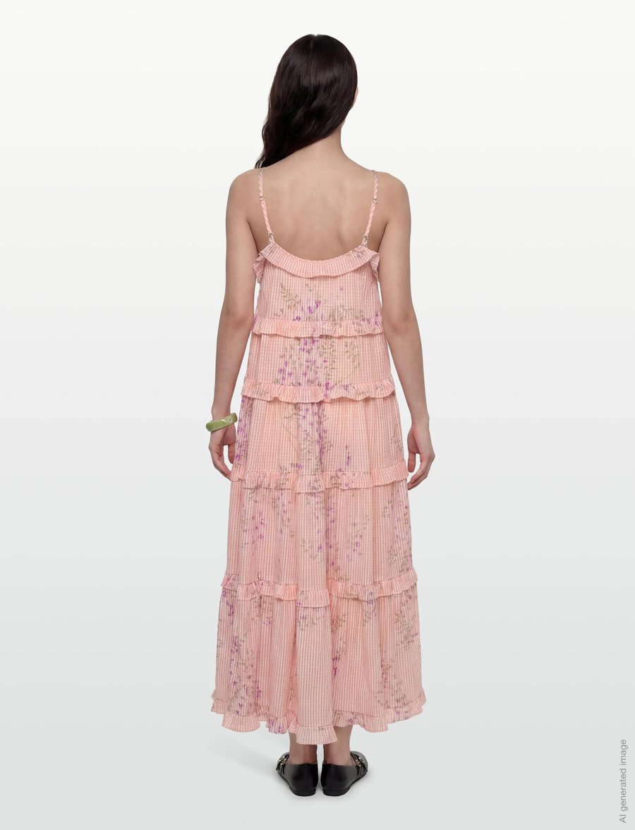 by Ti Mo - Checks Strap Dress - maxi dresses - 588-flourish - 4