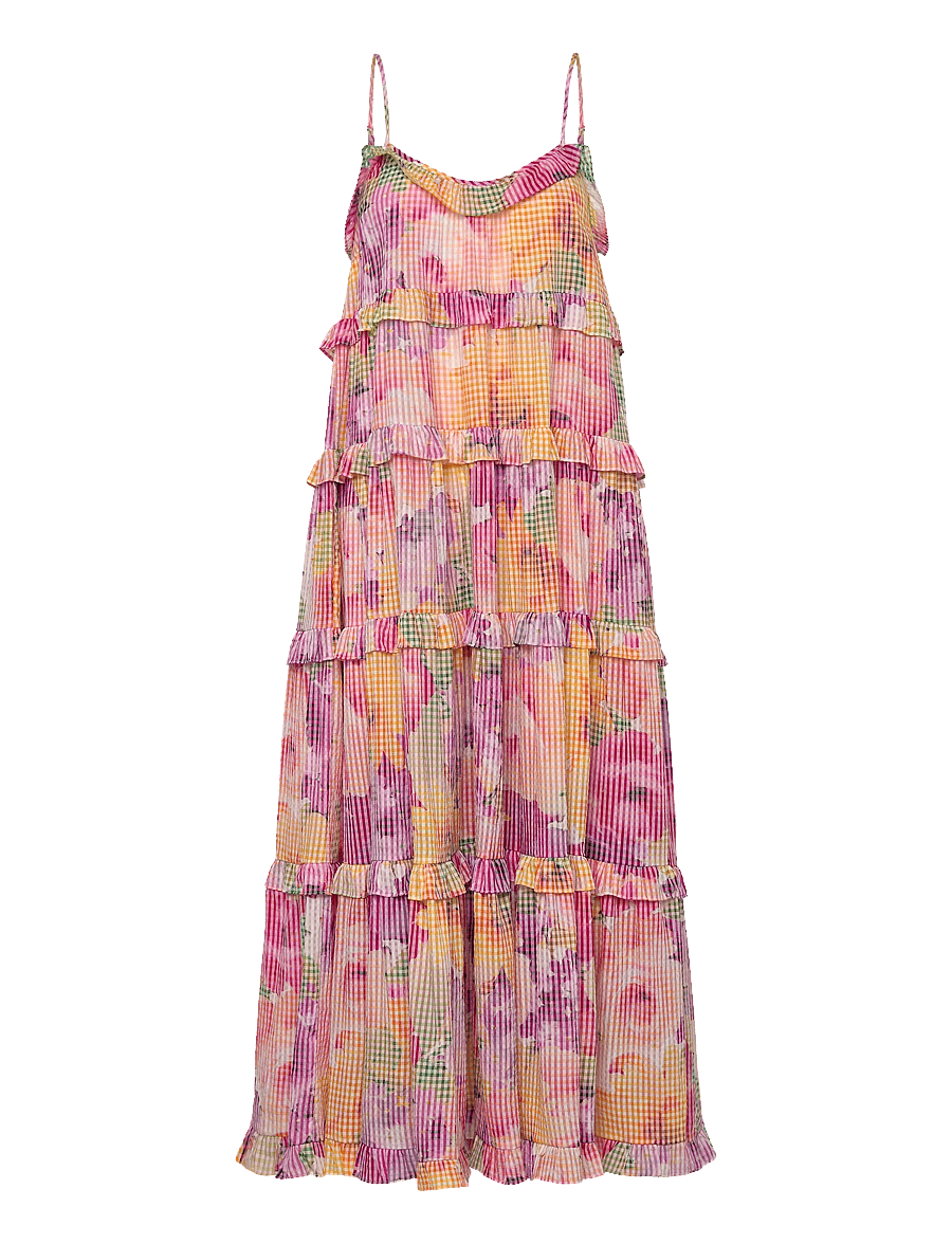 by Ti Mo - Checks Strap Dress - maxi dresses - 589-confetti - 0