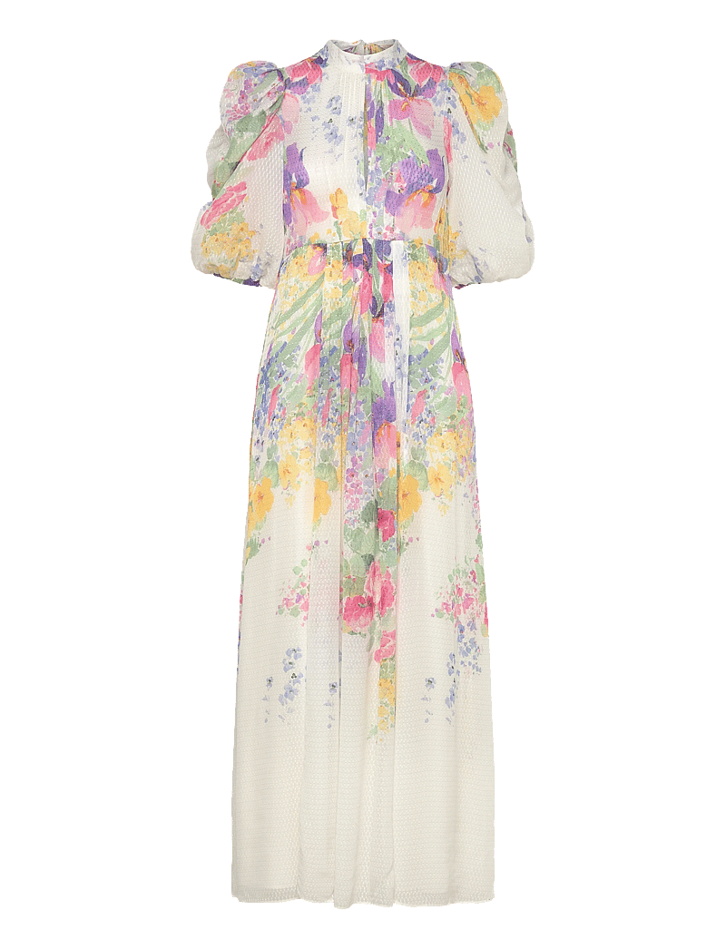 by Ti Mo - Dotted Georgette Tieback Gown - maxiklänningar - 599-flowermeadow - 1