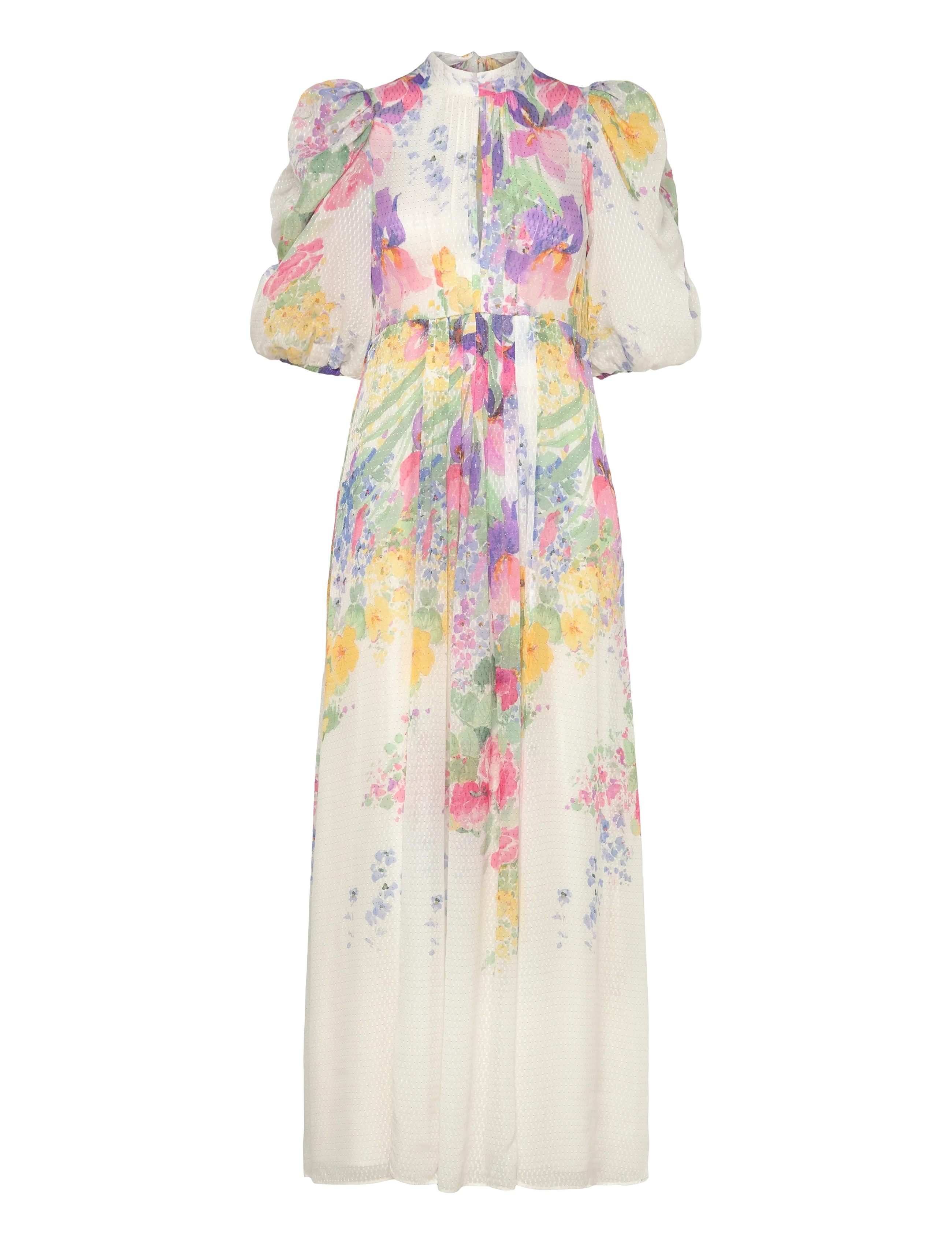 by Ti Mo - Dotted Georgette Tieback Gown - 599-flowermeadow - 1