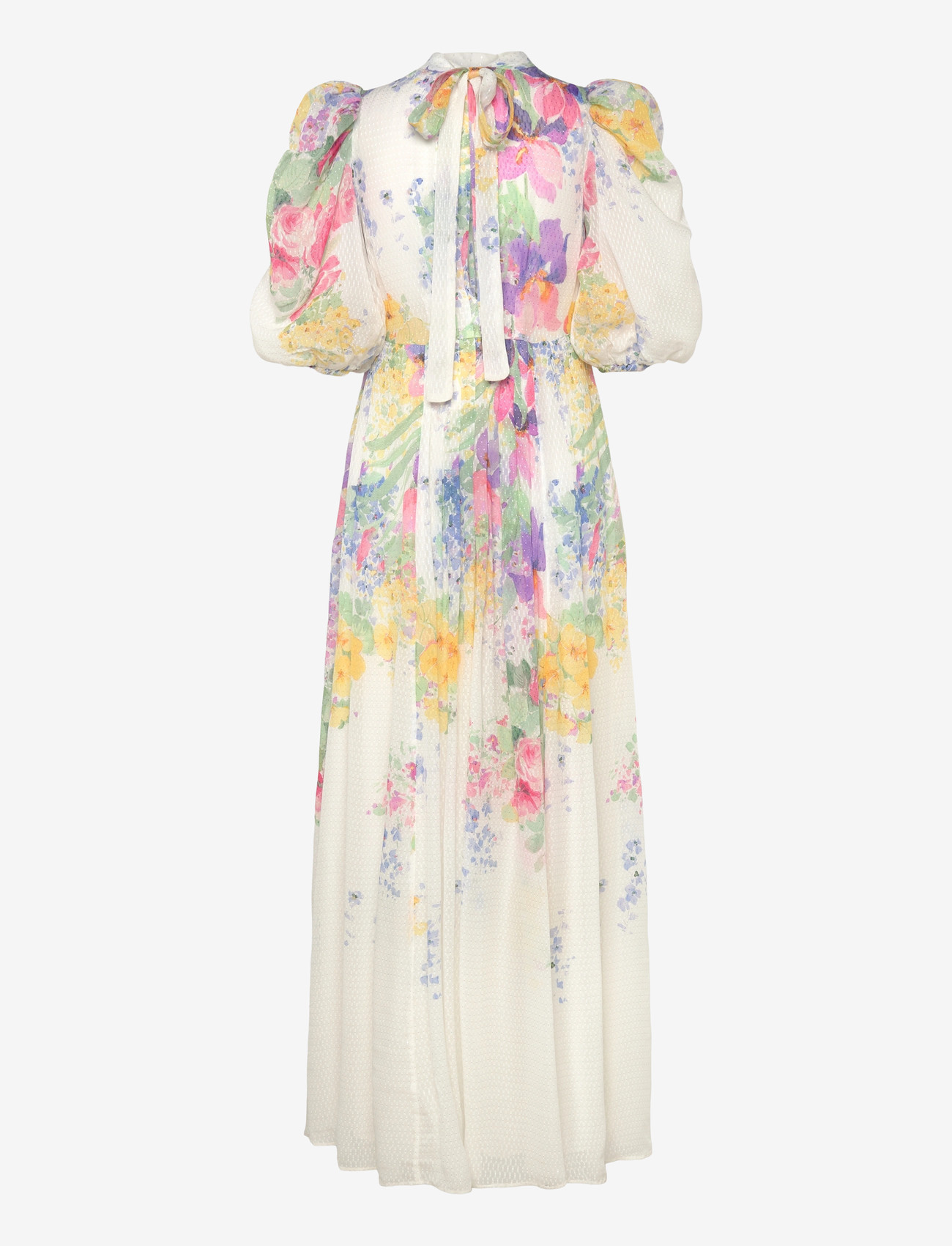 by Ti Mo - Dotted Georgette Tieback Gown - maxi dresses - 599-flowermeadow - 2